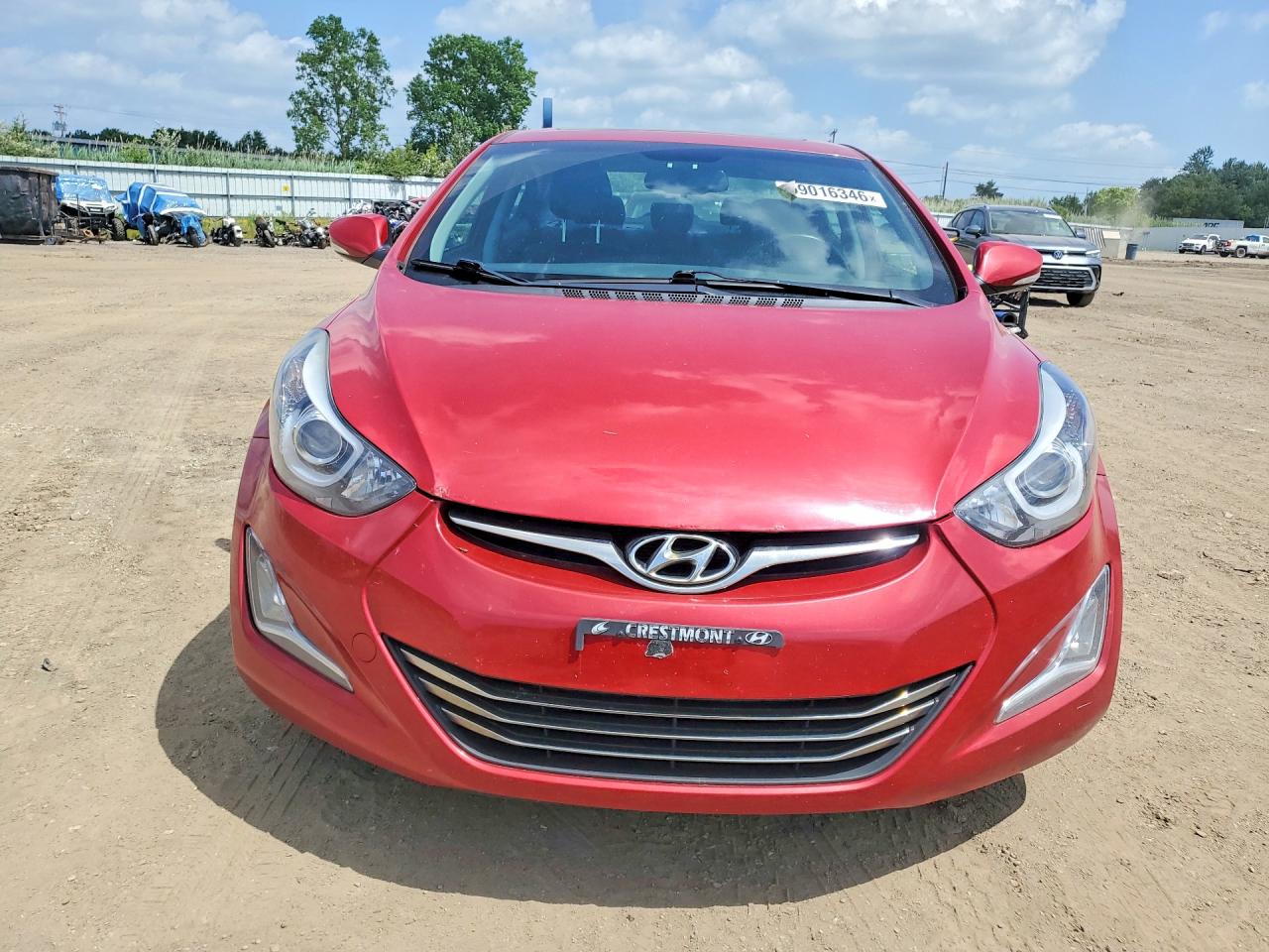 2014 Hyundai Elantra Limited Red vin: KMHDH4AE0EU179082