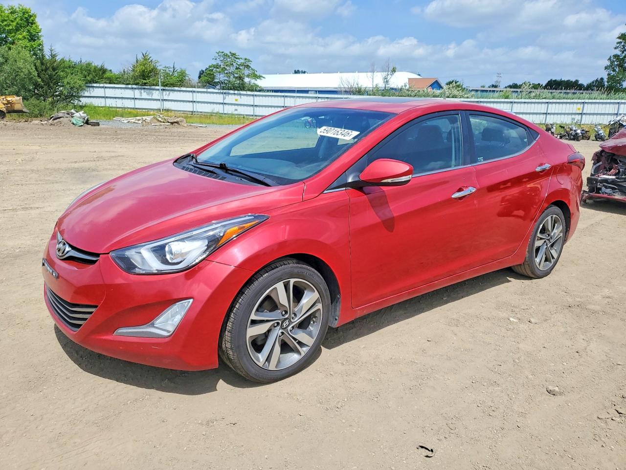 2014 Hyundai Elantra Limited Red vin: KMHDH4AE0EU179082