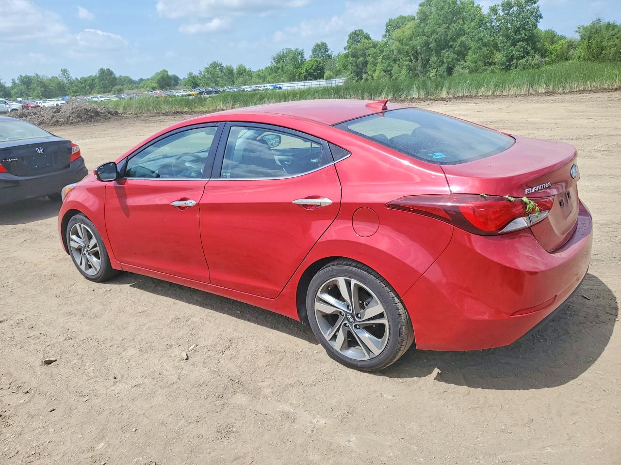 2014 Hyundai Elantra Limited Red vin: KMHDH4AE0EU179082