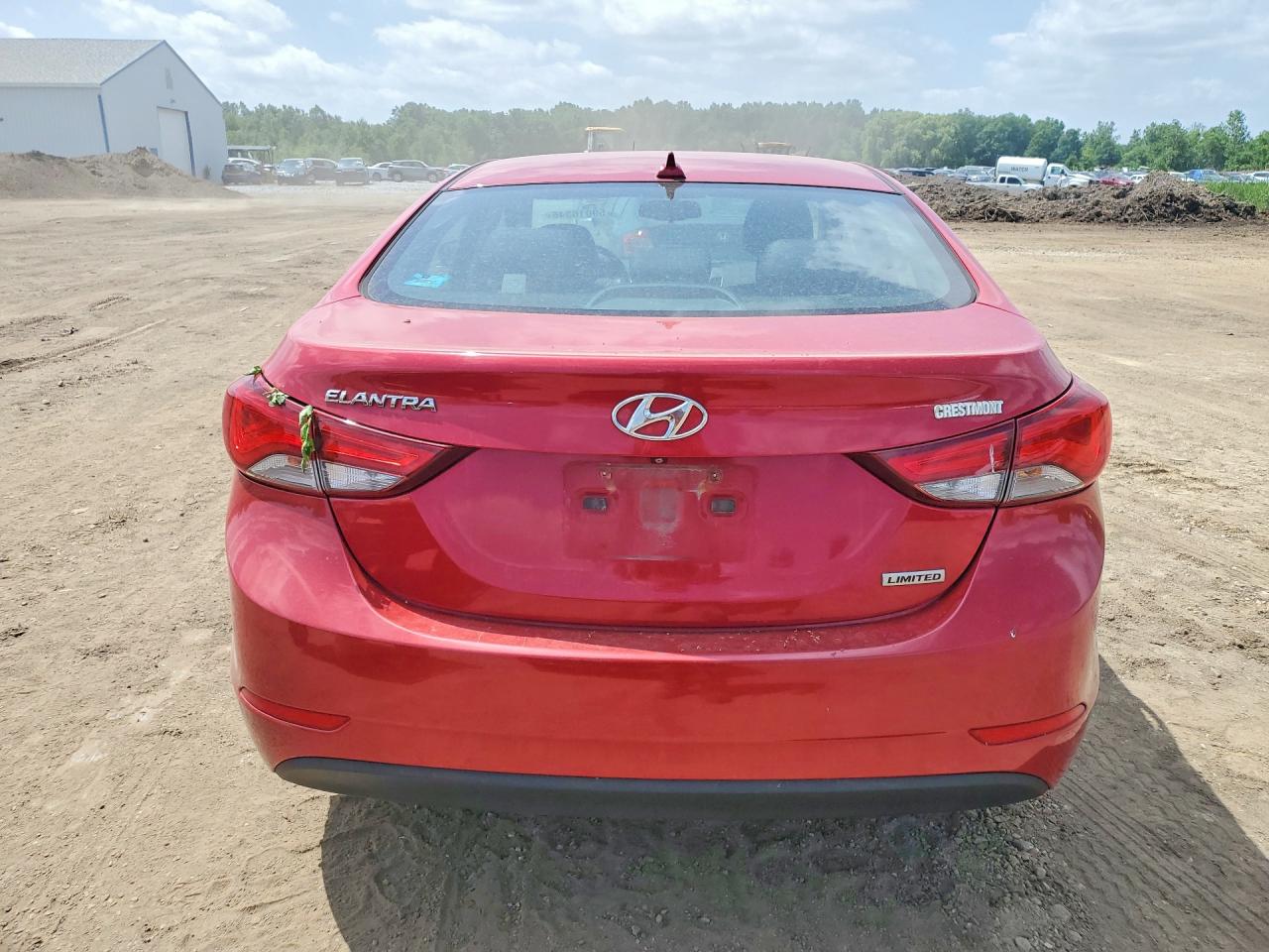 2014 Hyundai Elantra Limited Red vin: KMHDH4AE0EU179082