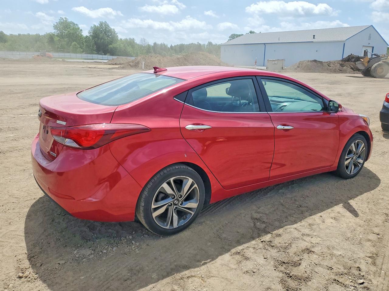 2014 Hyundai Elantra Limited Red vin: KMHDH4AE0EU179082