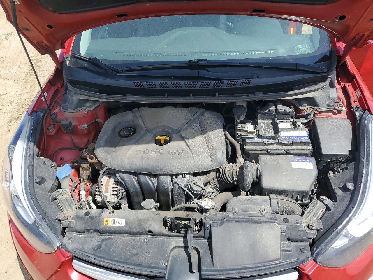 2014 Hyundai Elantra Limited Red vin: KMHDH4AE0EU179082