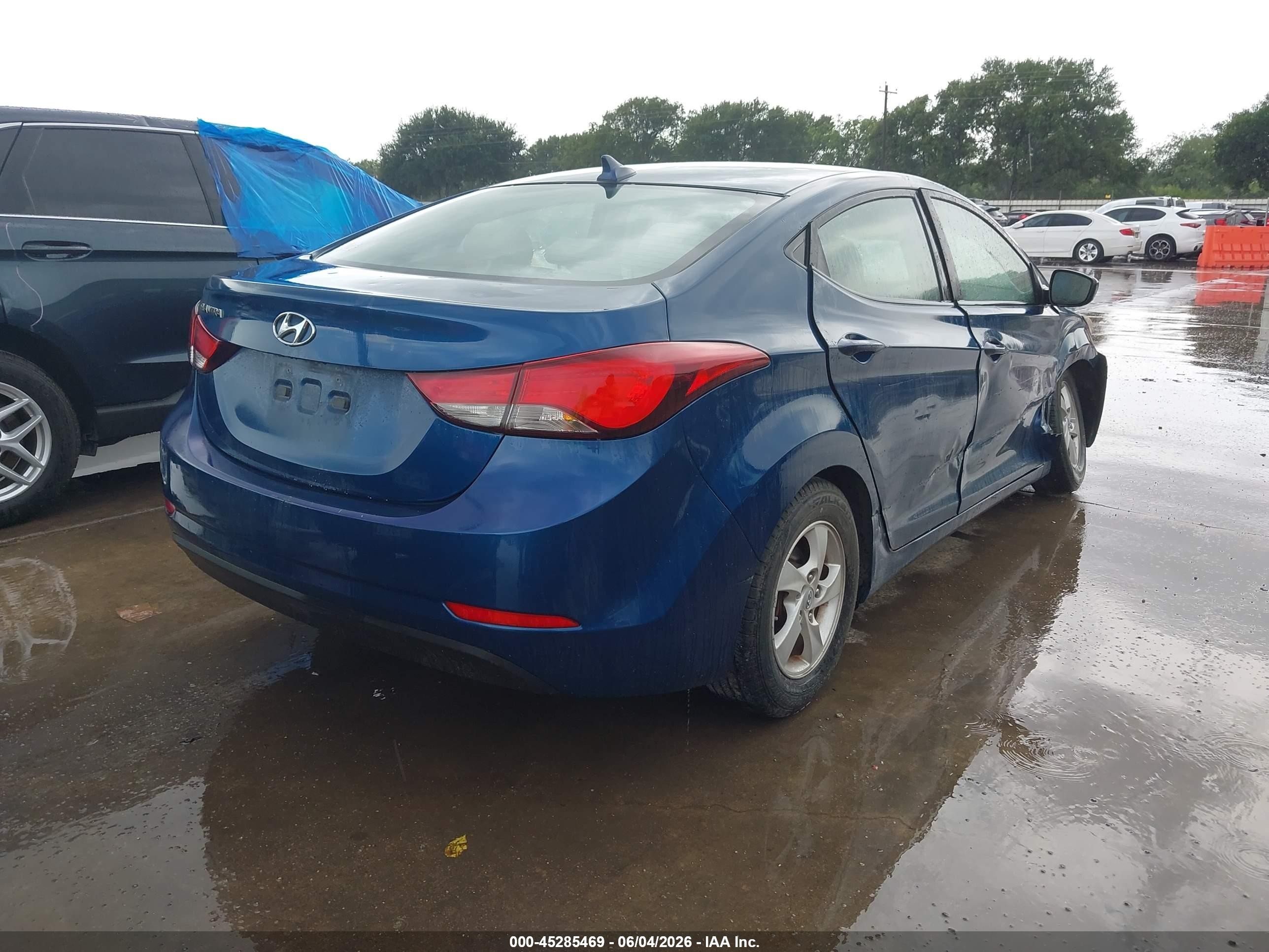 2014 Hyundai Elantra Se Blue vin: KMHDH4AE0EU199431
