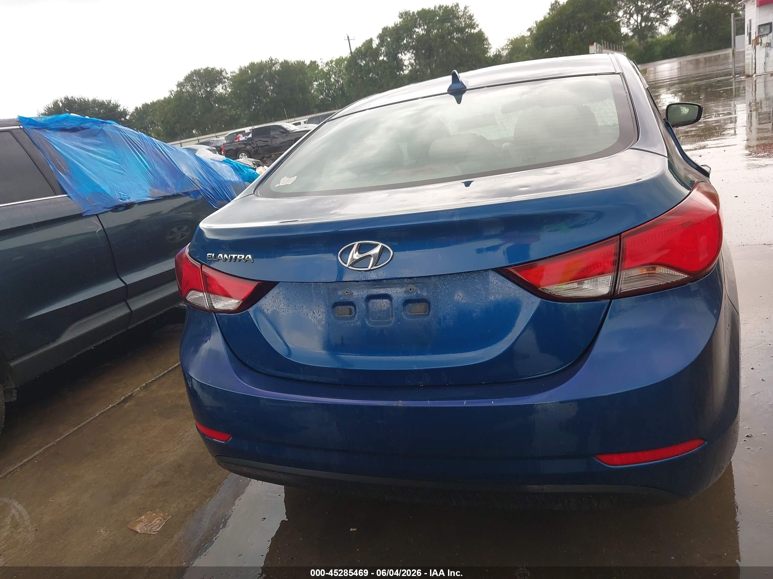 2014 Hyundai Elantra Se Blue vin: KMHDH4AE0EU199431