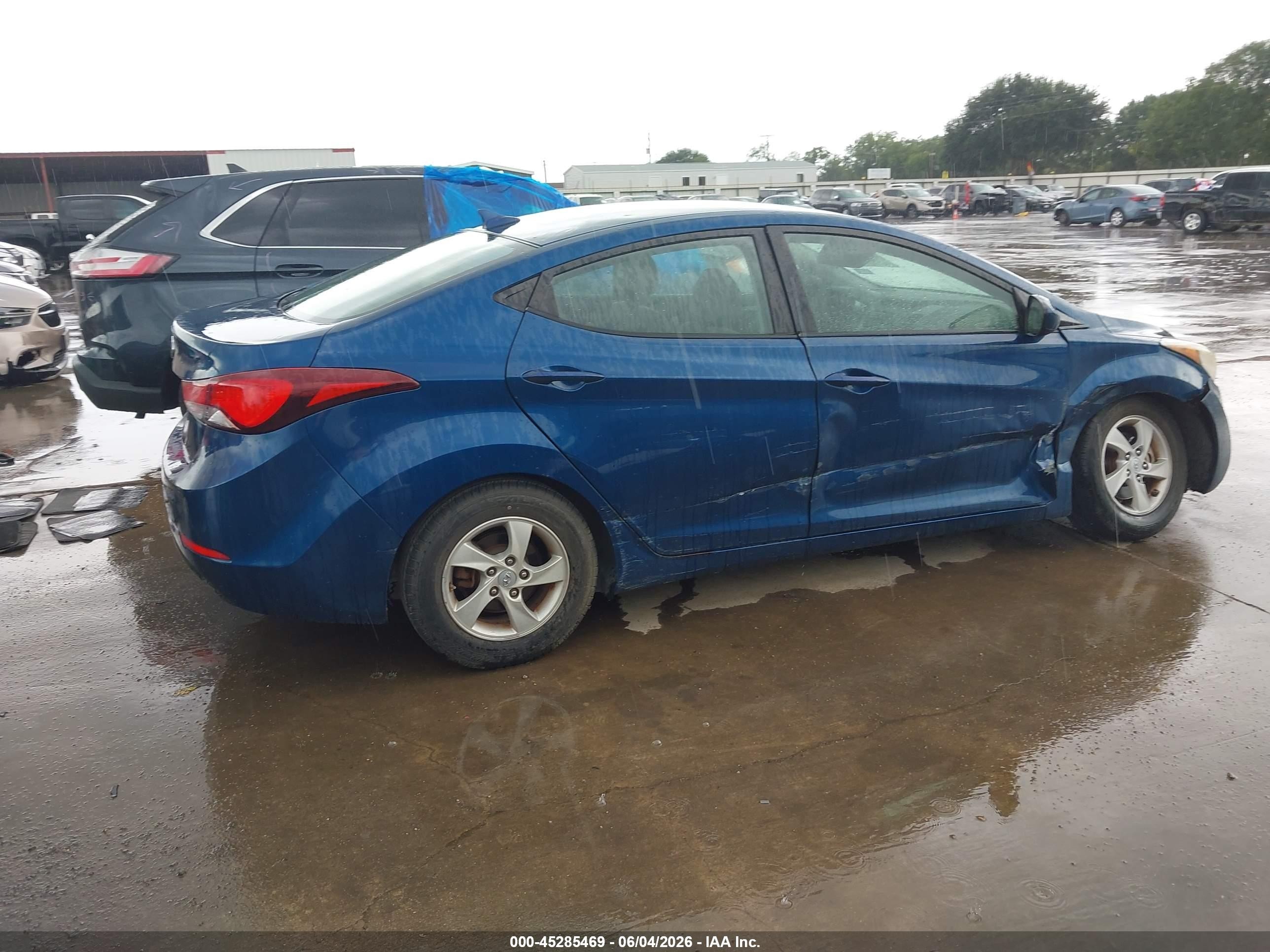 2014 Hyundai Elantra Se Blue vin: KMHDH4AE0EU199431