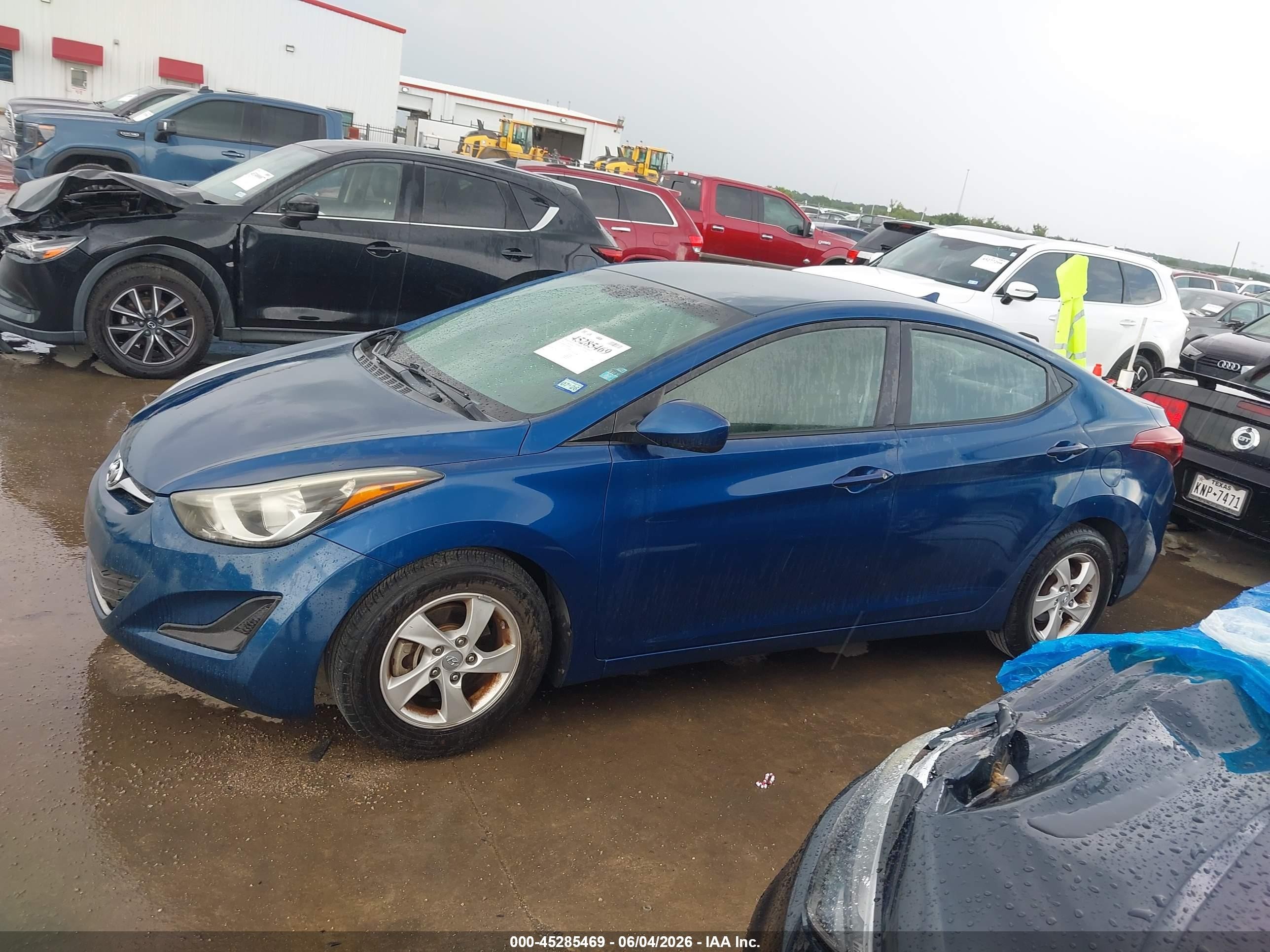 2014 Hyundai Elantra Se Blue vin: KMHDH4AE0EU199431
