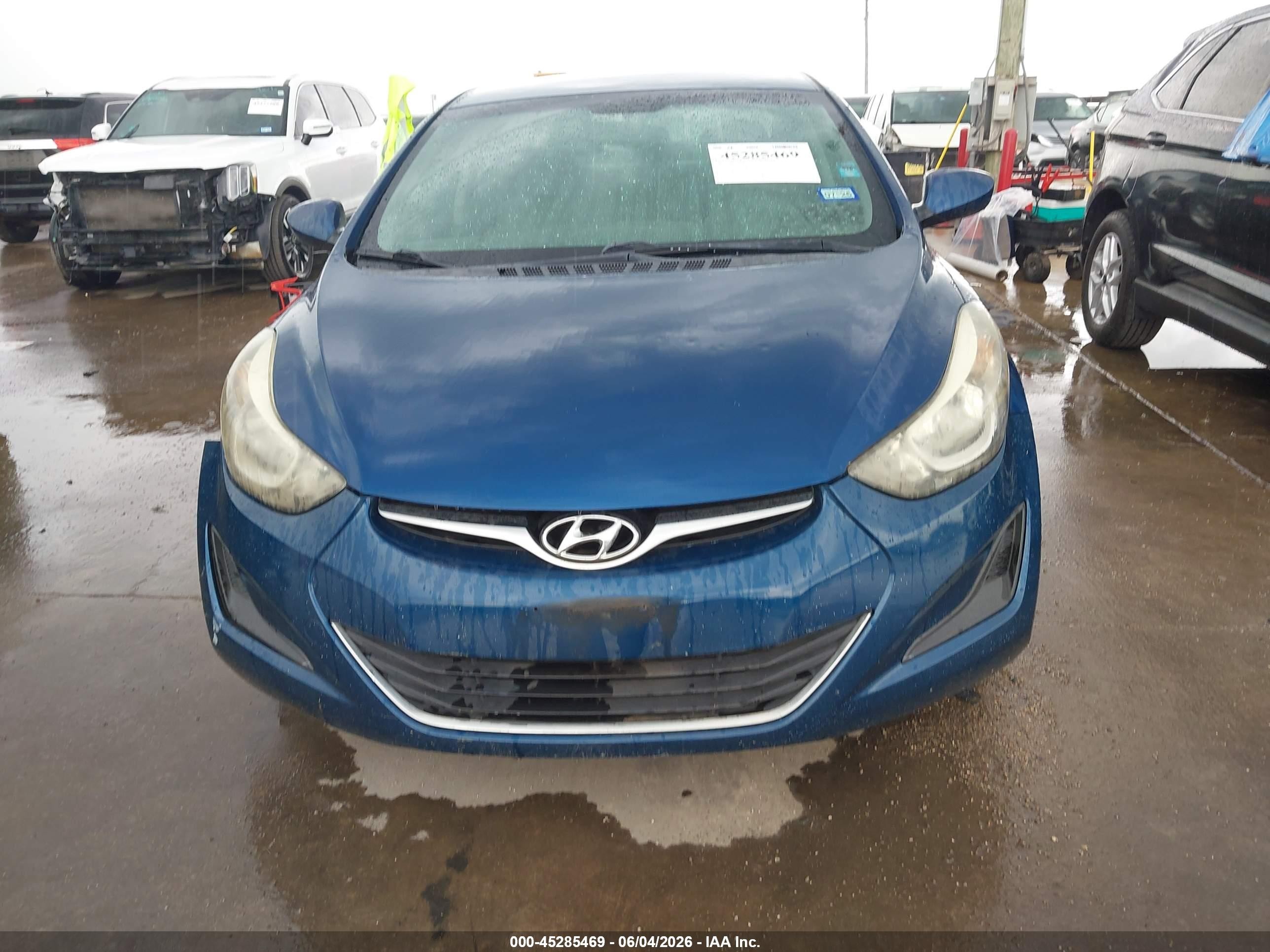 2014 Hyundai Elantra Se Blue vin: KMHDH4AE0EU199431