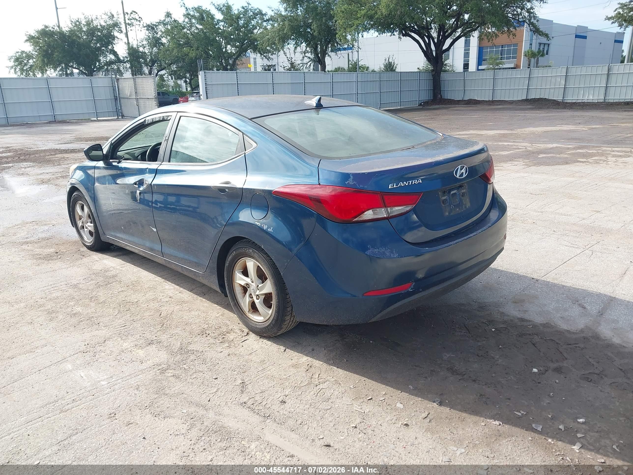 2014 Hyundai Elantra Se Blue vin: KMHDH4AE0EU201209