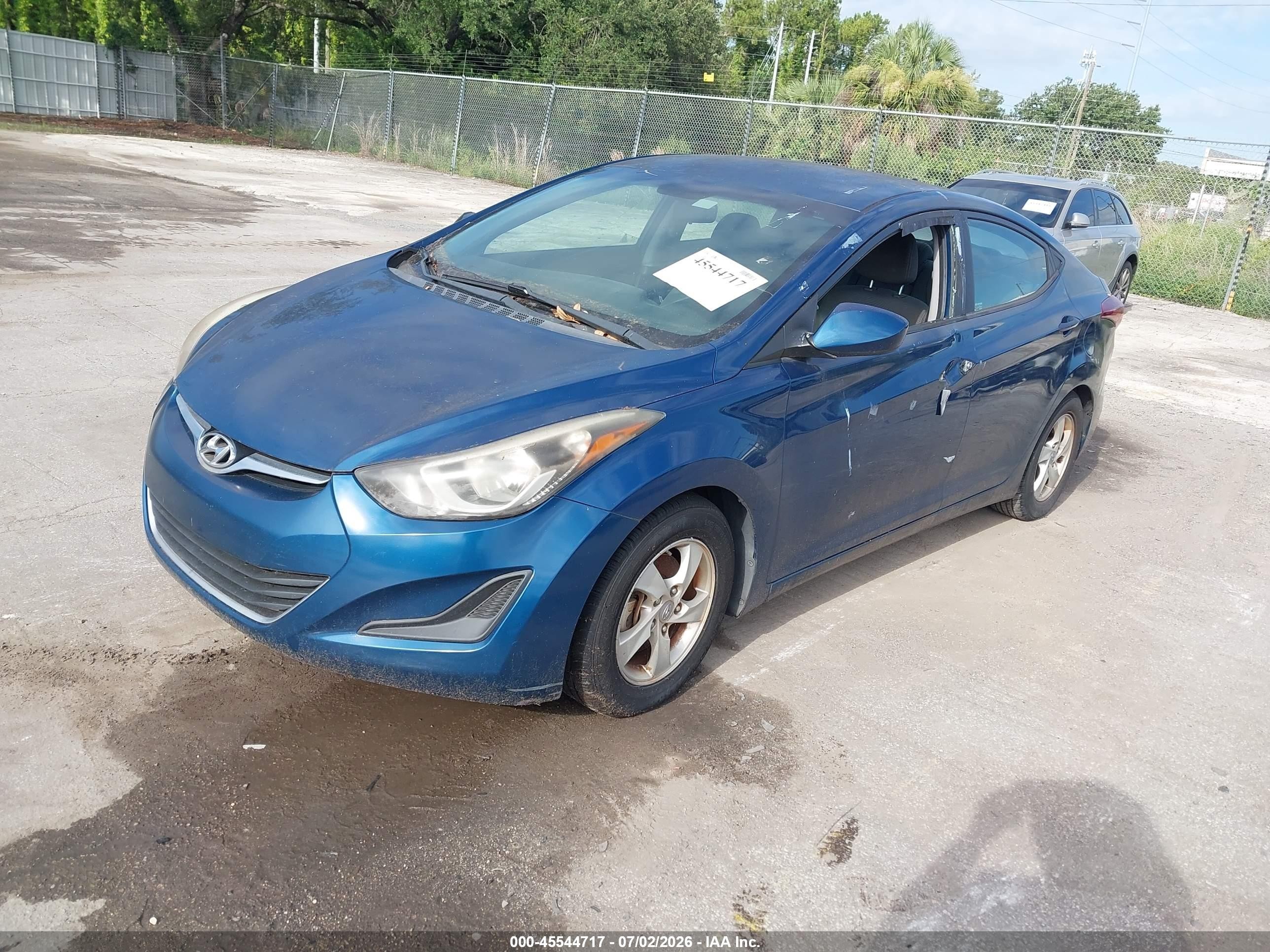 2014 Hyundai Elantra Se Blue vin: KMHDH4AE0EU201209