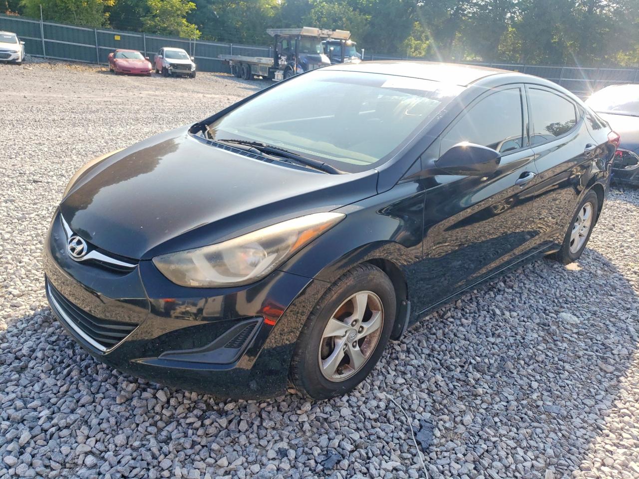 2014 Hyundai Elantra Se Black vin: KMHDH4AE0EU207026