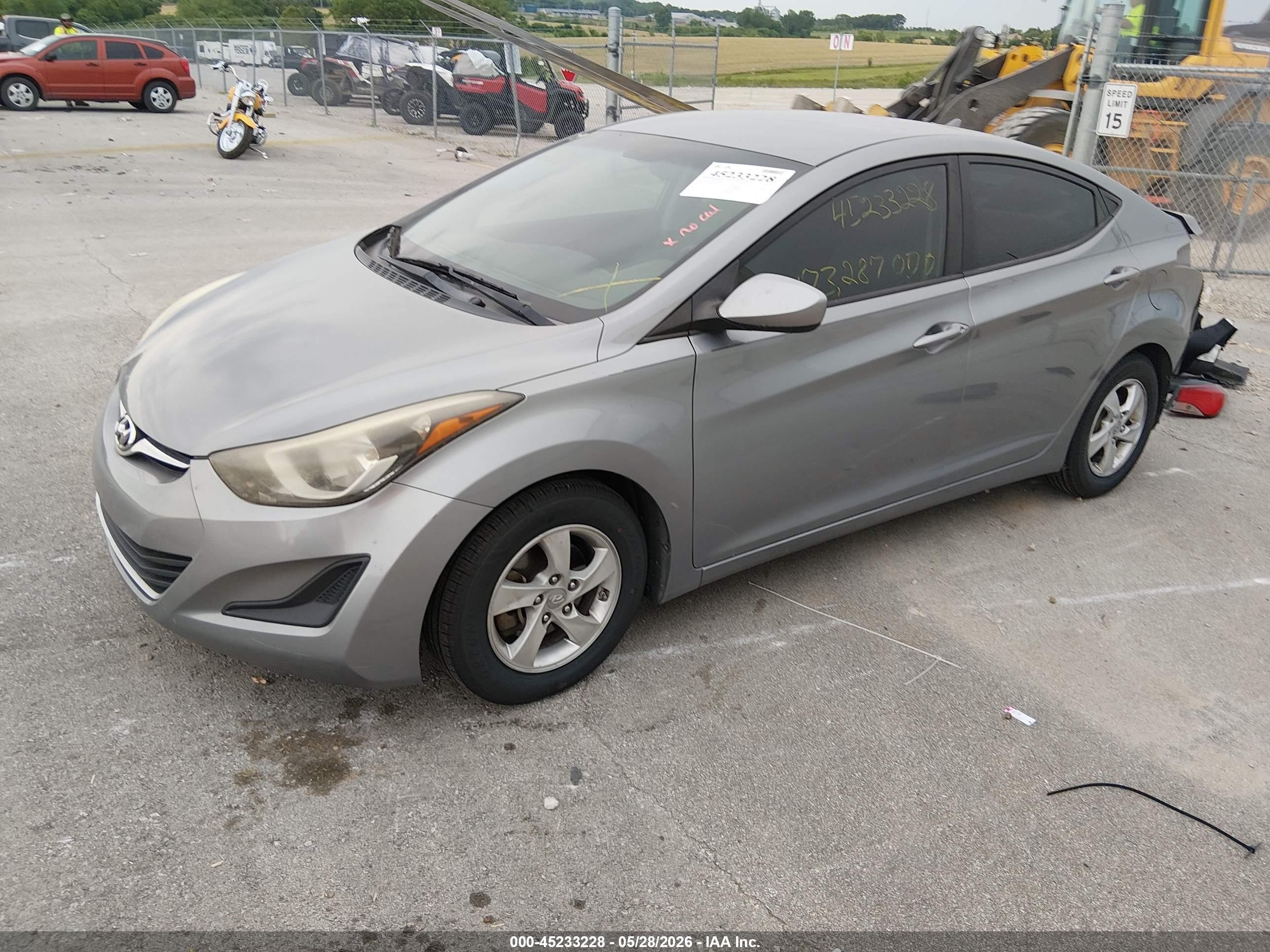 2014 Hyundai Elantra Se Silver vin: KMHDH4AE0EU207401
