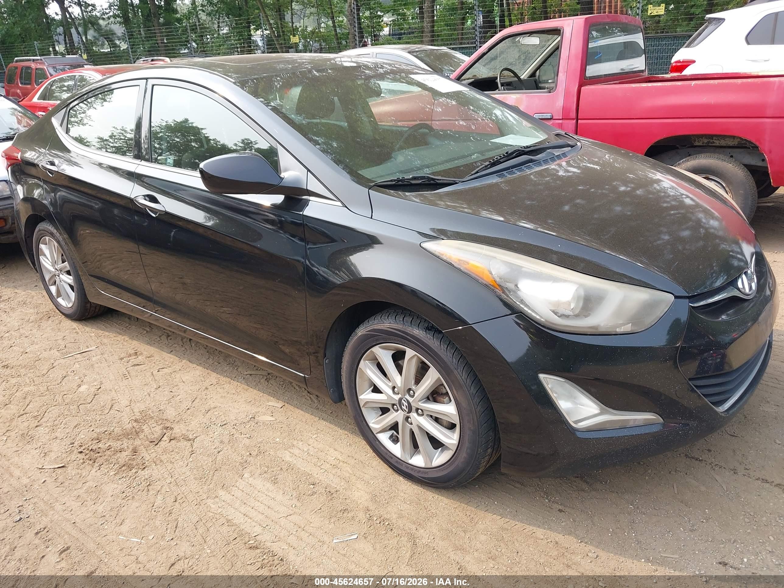 2015 Hyundai Elantra Se Black vin: KMHDH4AE0FU235796
