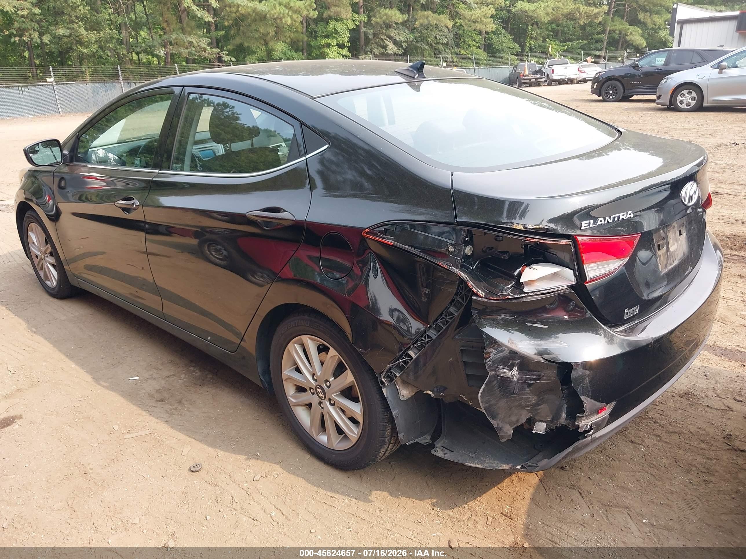 2015 Hyundai Elantra Se Black vin: KMHDH4AE0FU235796