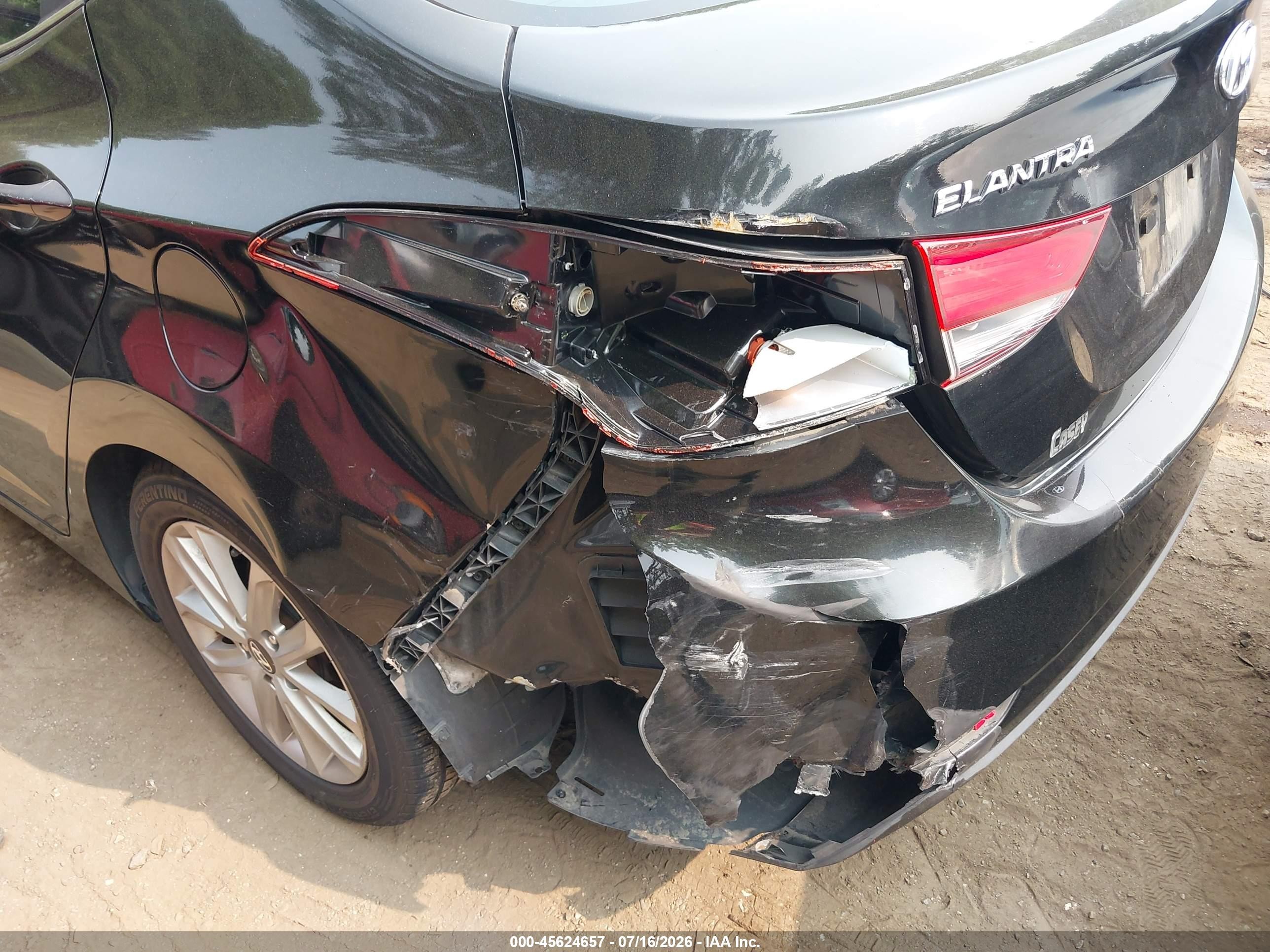 2015 Hyundai Elantra Se Black vin: KMHDH4AE0FU235796
