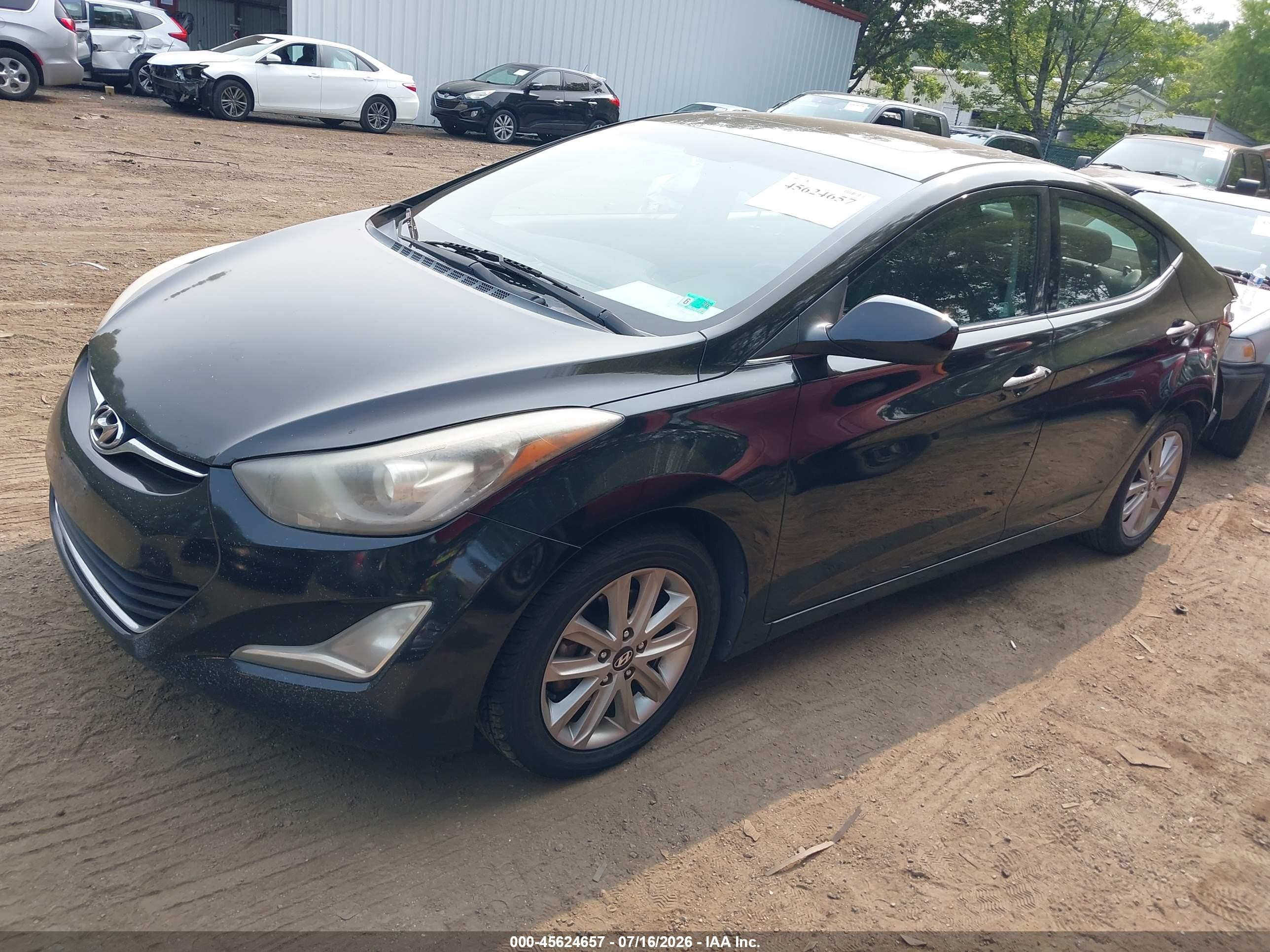 2015 Hyundai Elantra Se Black vin: KMHDH4AE0FU235796