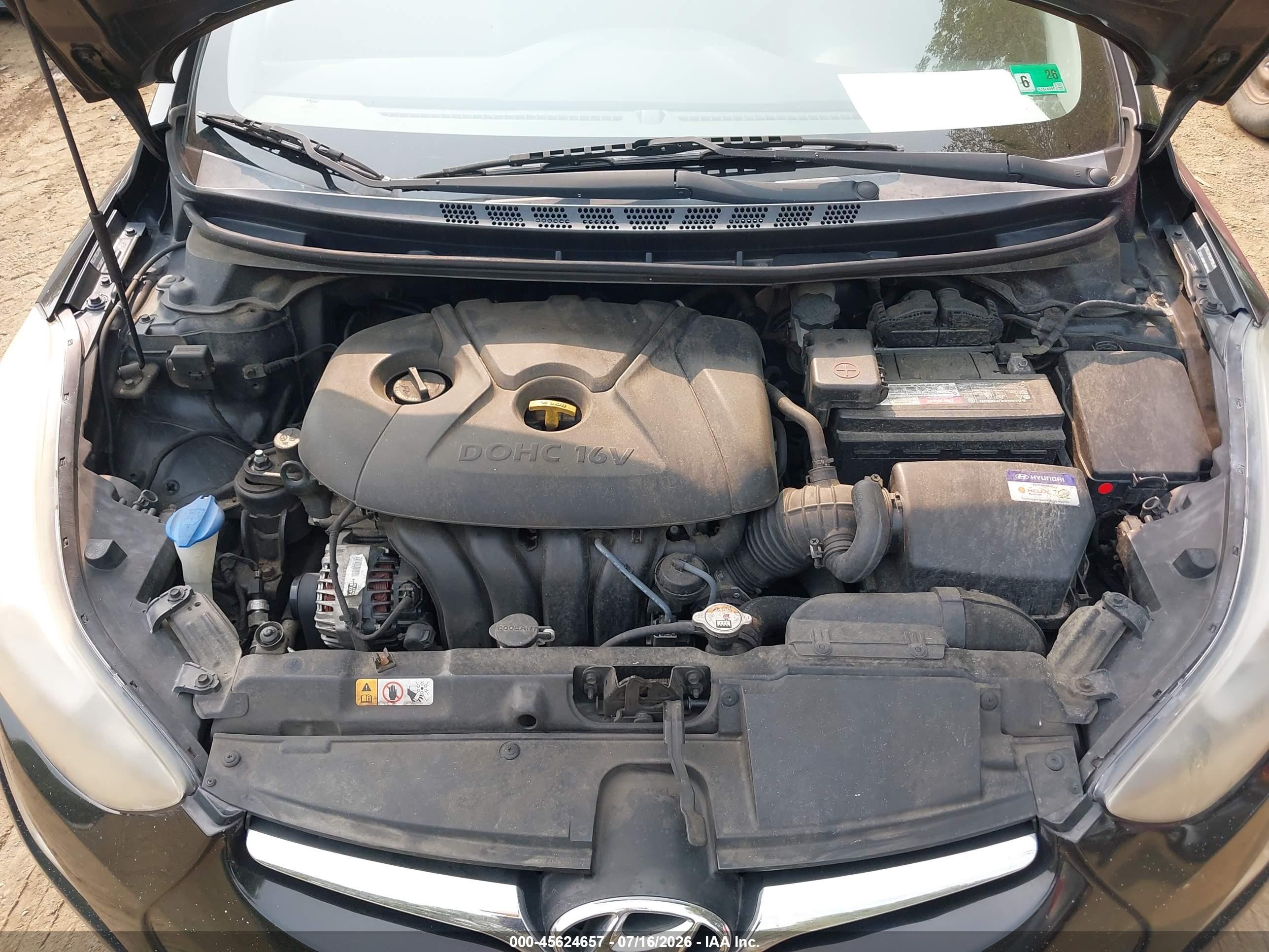 2015 Hyundai Elantra Se Black vin: KMHDH4AE0FU235796