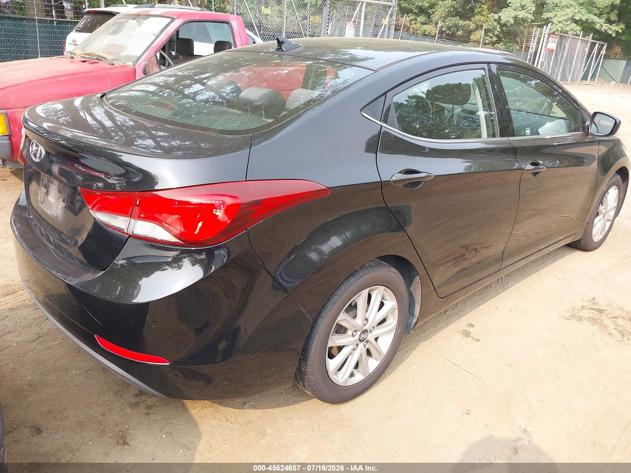 2015 Hyundai Elantra Se Black vin: KMHDH4AE0FU235796