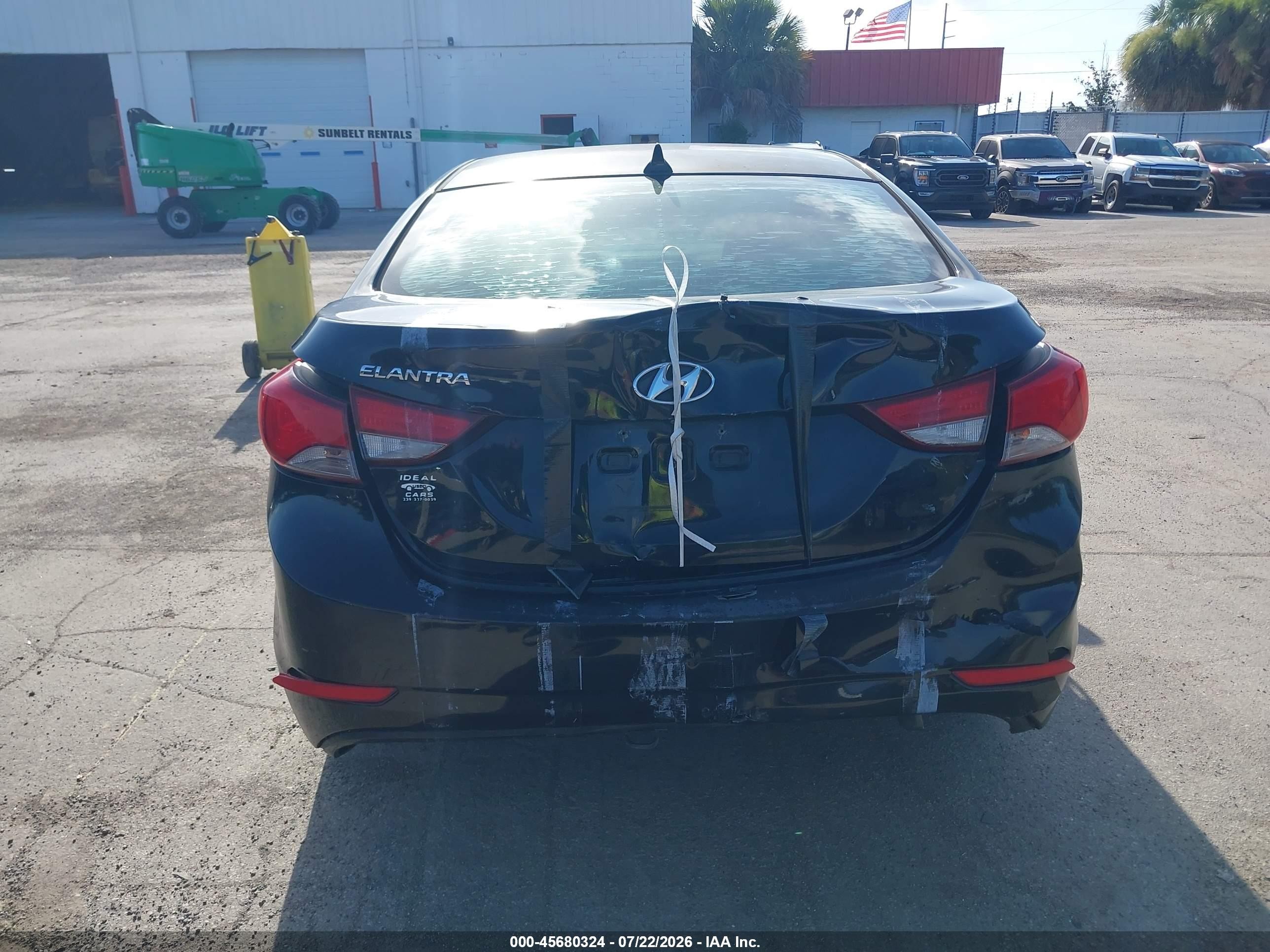 2015 Hyundai Elantra Se Black vin: KMHDH4AE0FU261363