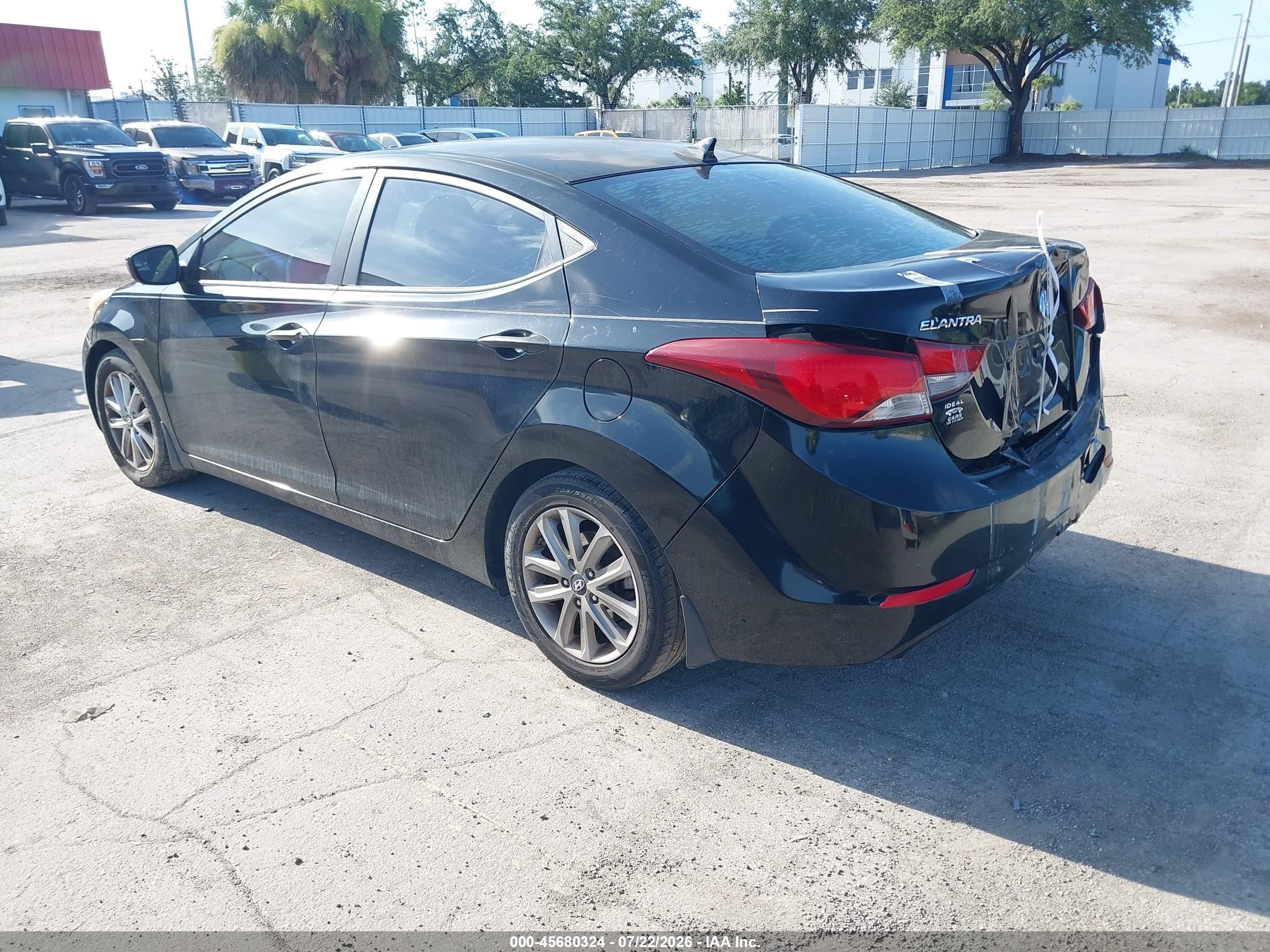 2015 Hyundai Elantra Se Black vin: KMHDH4AE0FU261363