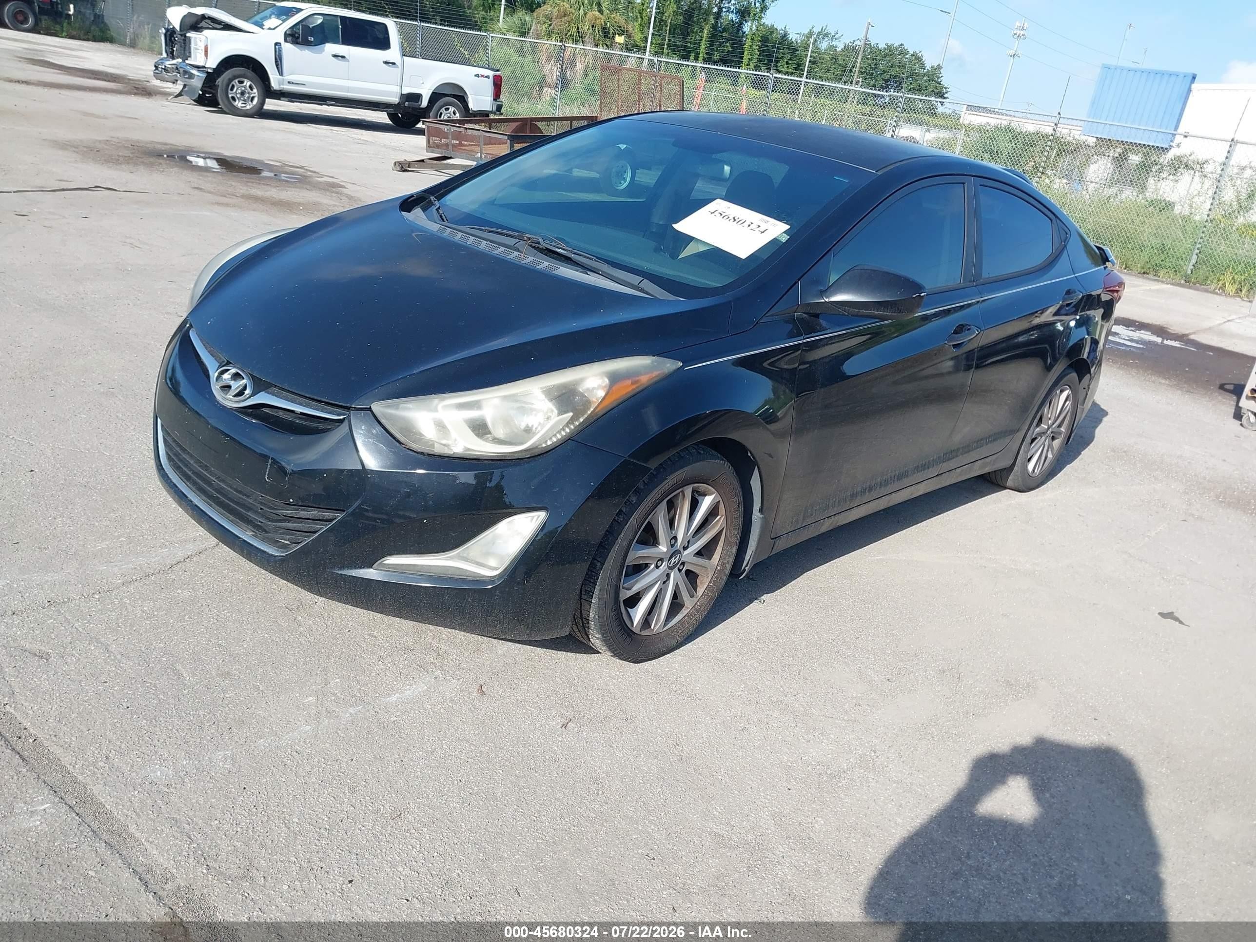 2015 Hyundai Elantra Se Black vin: KMHDH4AE0FU261363