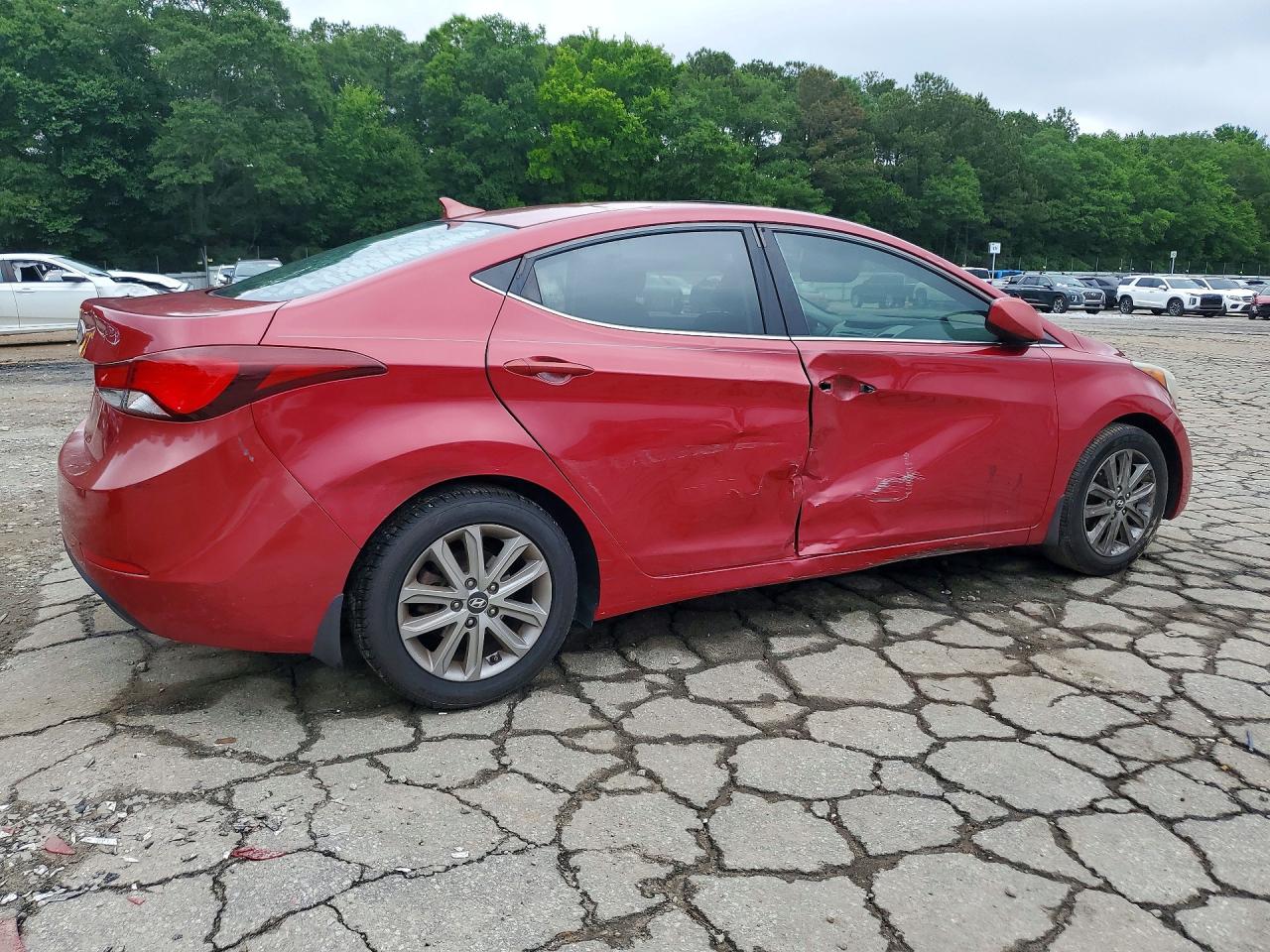 2015 Hyundai Elantra Se Red vin: KMHDH4AE0FU299188