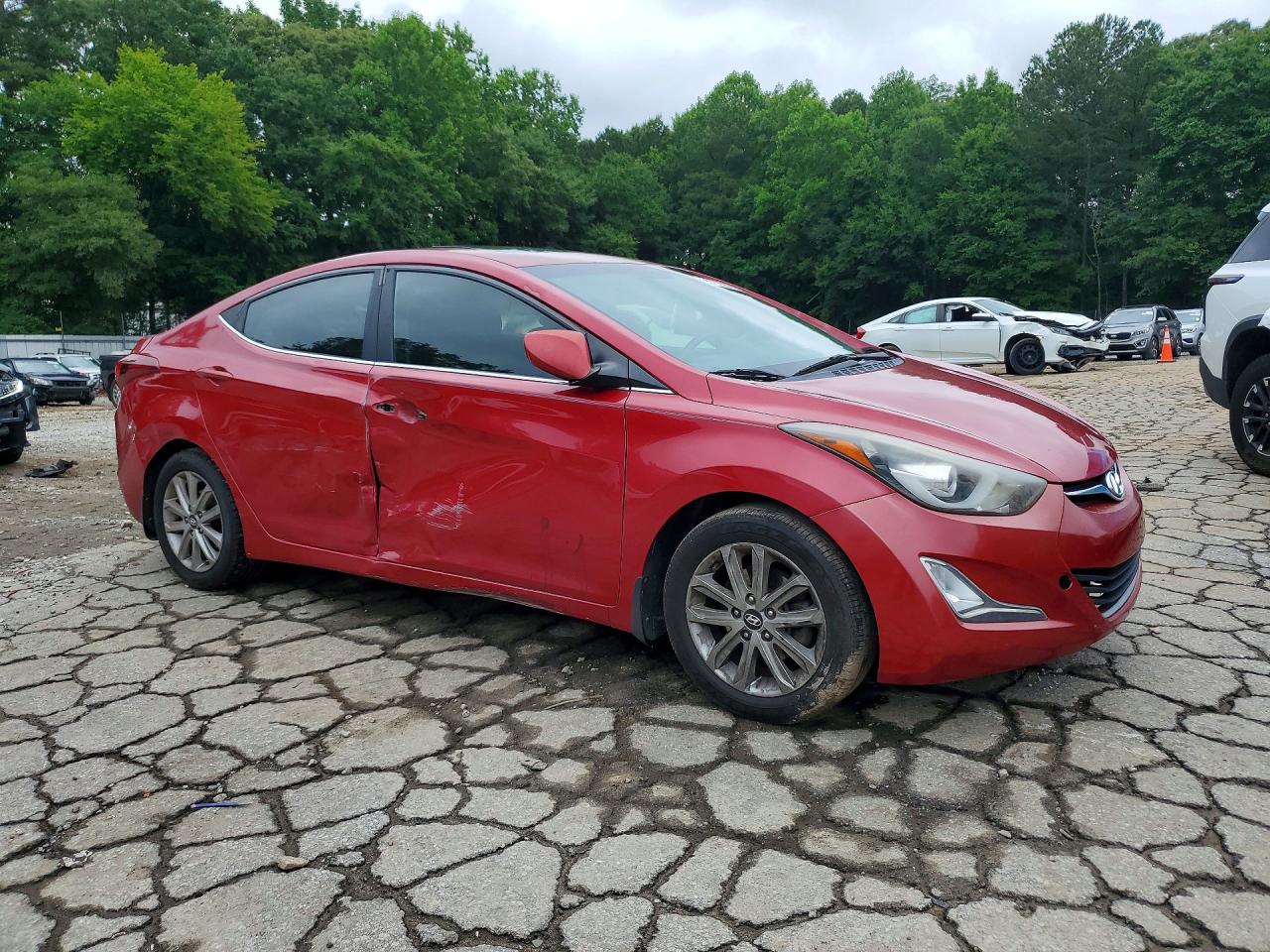 2015 Hyundai Elantra Se Red vin: KMHDH4AE0FU299188