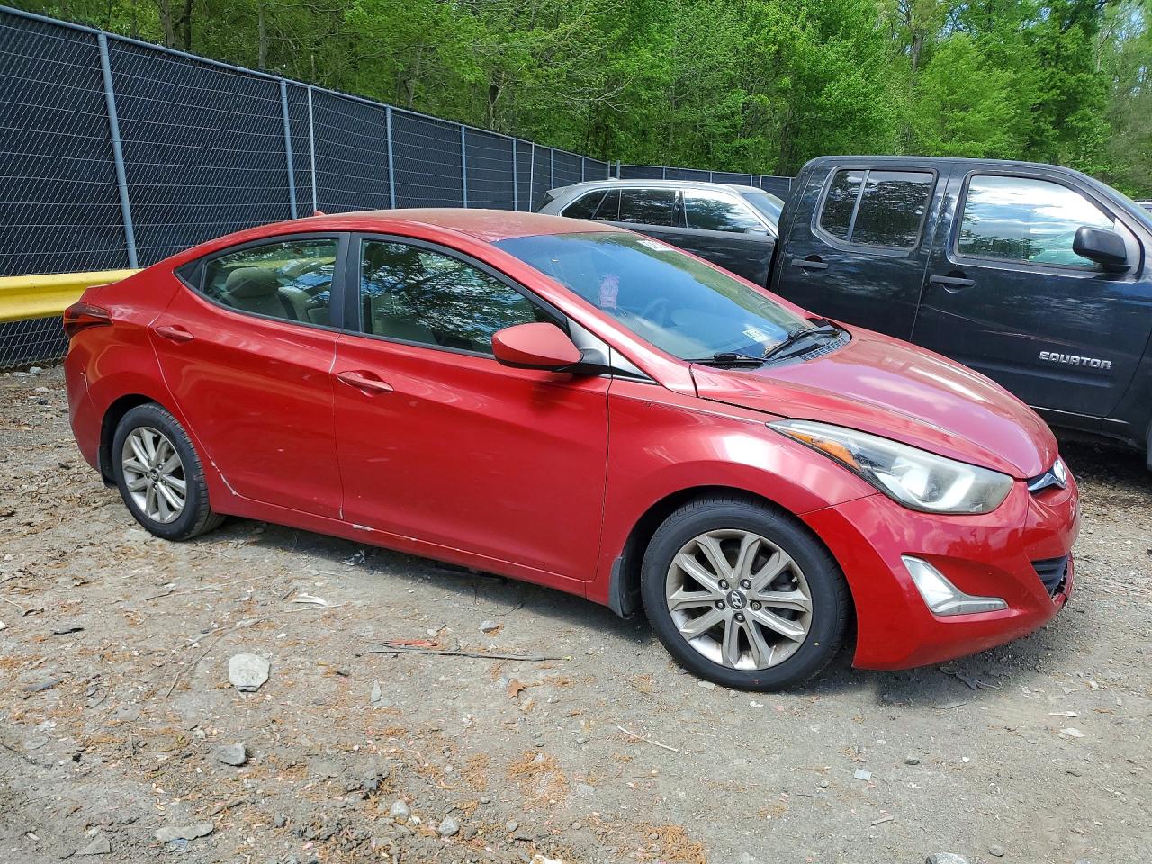 2015 Hyundai Elantra Se Red vin: KMHDH4AE0FU300419
