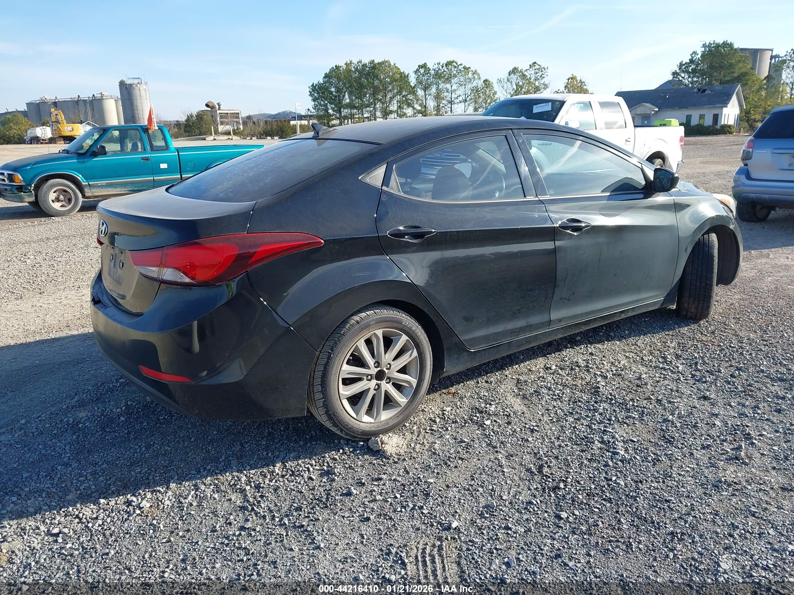 2015 Hyundai Elantra Se Черный vin: KMHDH4AE0FU300968
