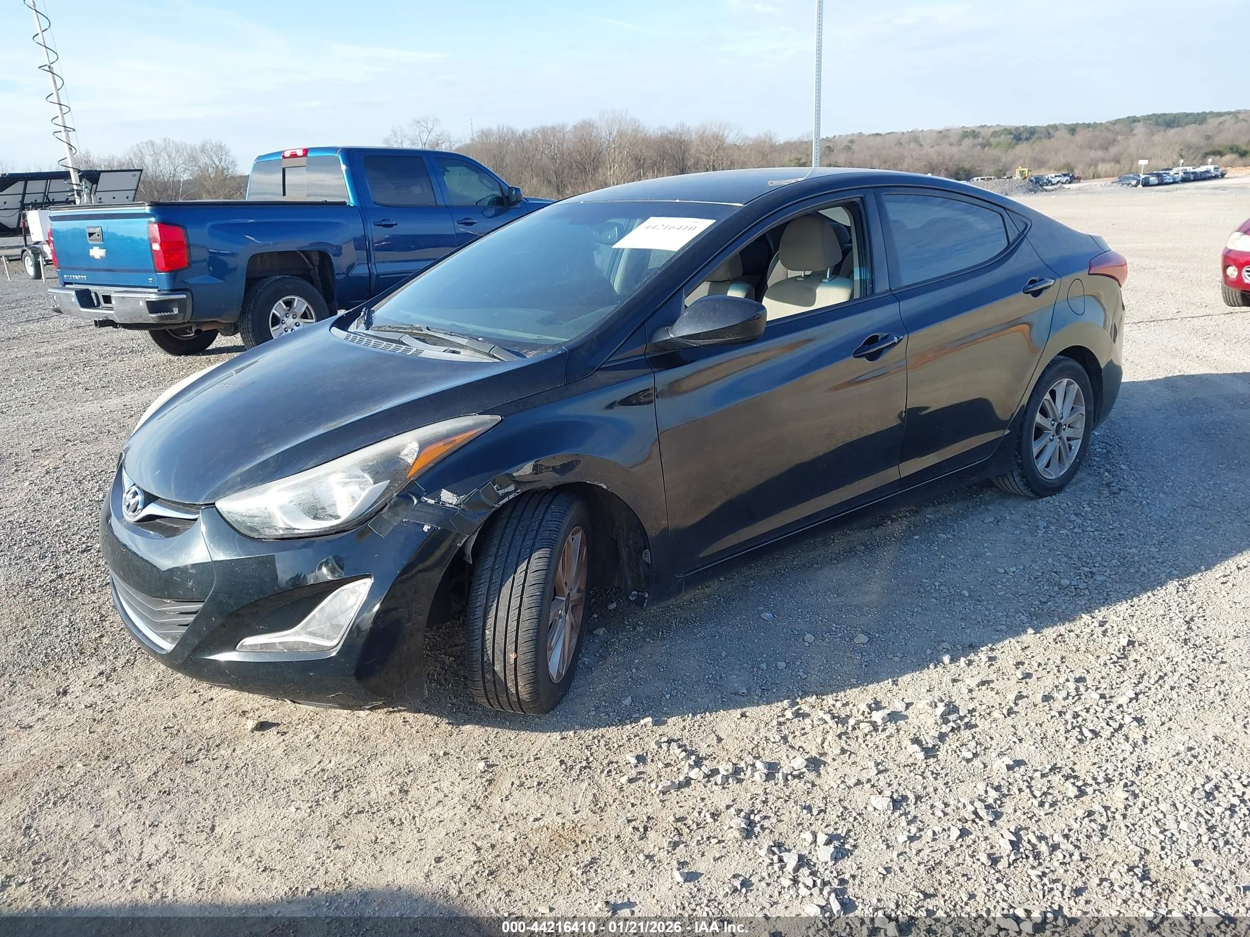 2015 Hyundai Elantra Se Черный vin: KMHDH4AE0FU300968