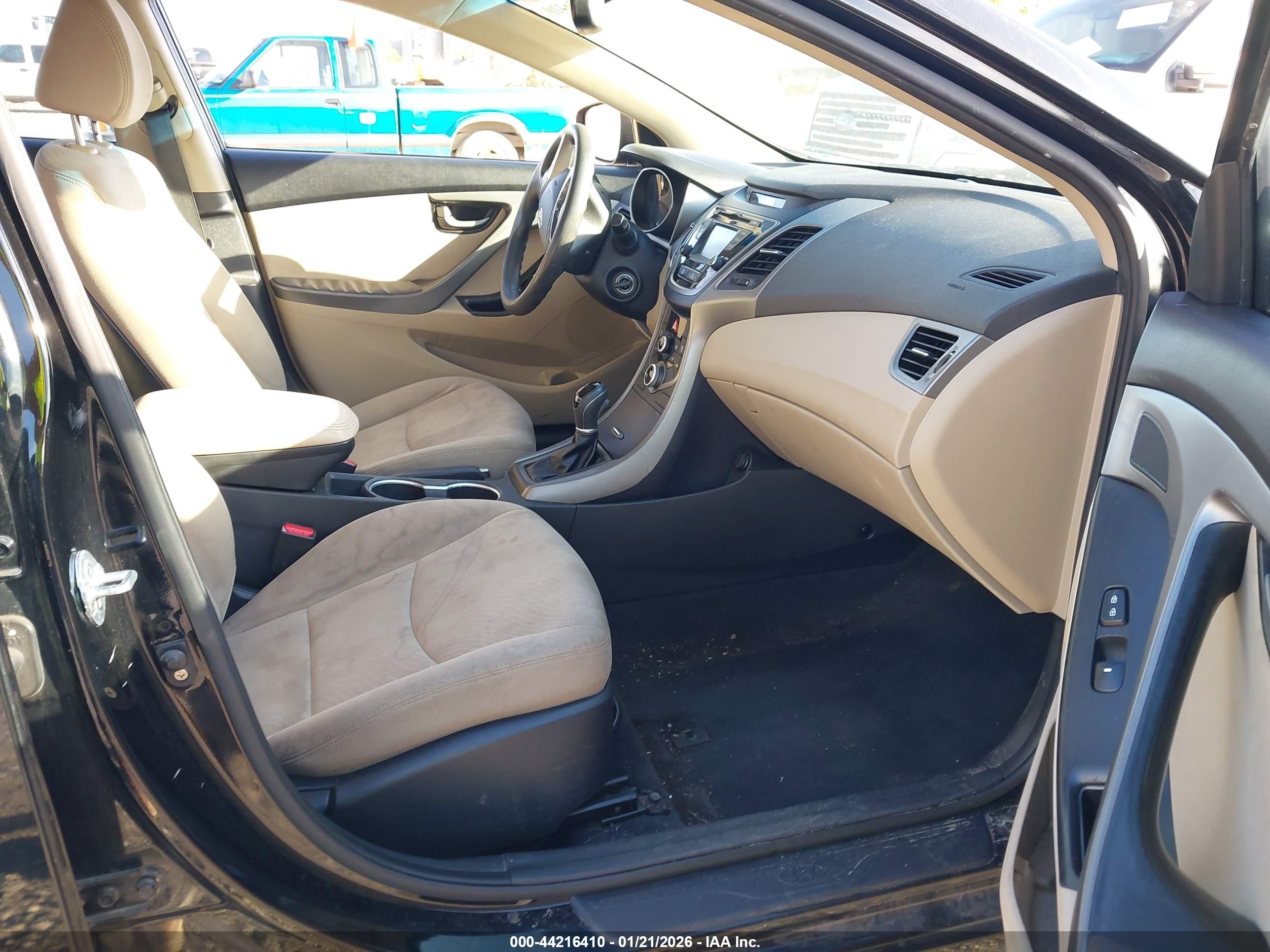 2015 Hyundai Elantra Se Черный vin: KMHDH4AE0FU300968