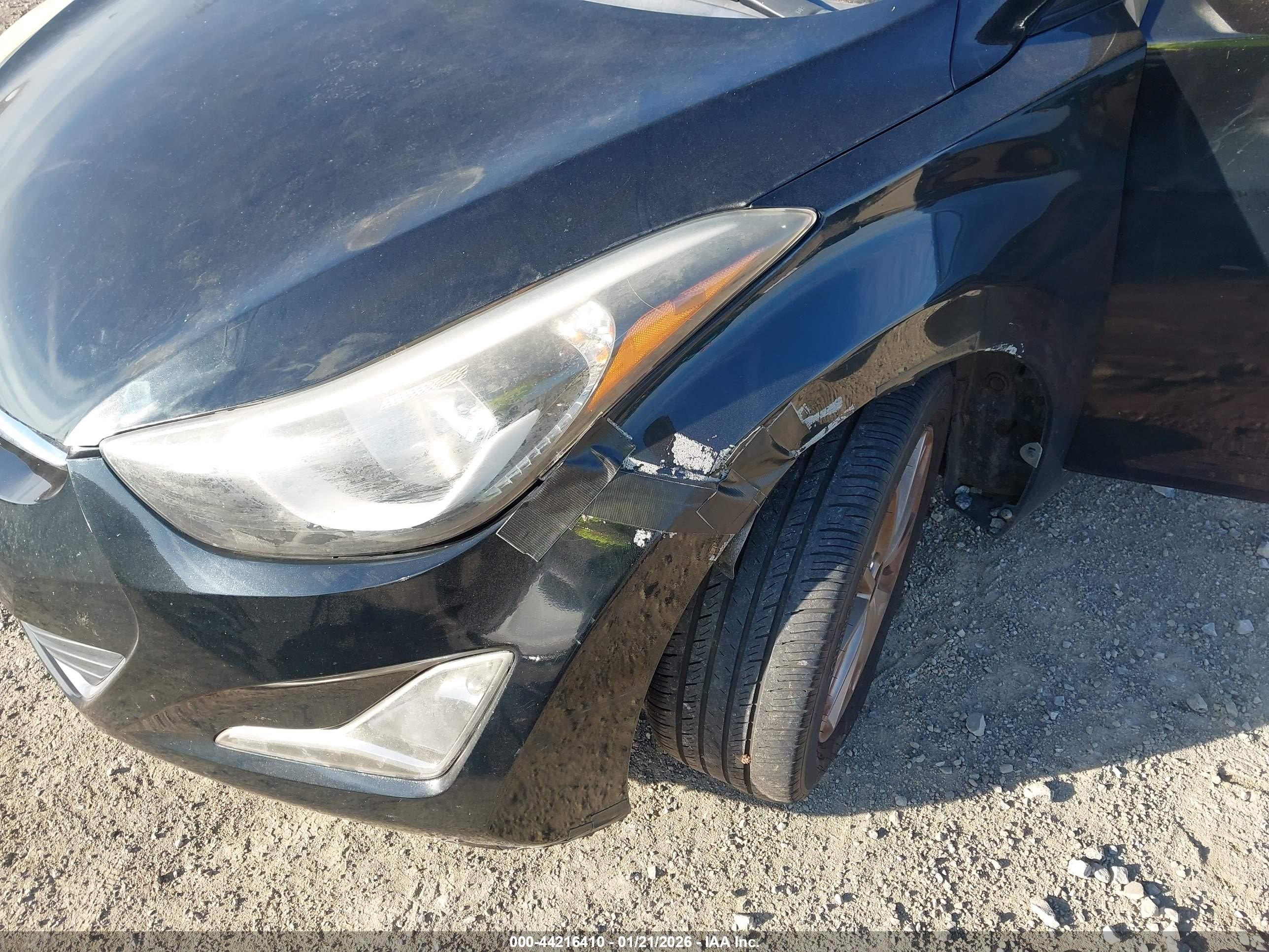 2015 Hyundai Elantra Se Черный vin: KMHDH4AE0FU300968
