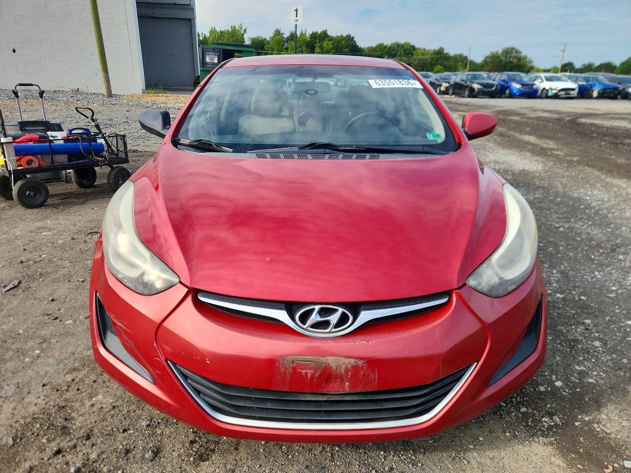 2015 Hyundai Elantra Red vin: KMHDH4AE0FU322274