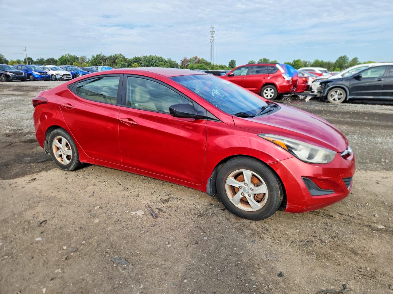 2015 Hyundai Elantra Red vin: KMHDH4AE0FU322274