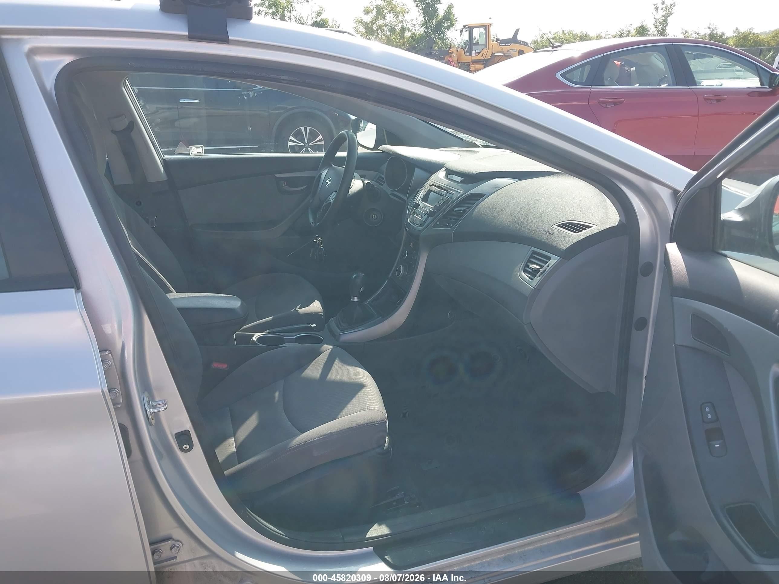 2015 Hyundai Elantra Se Gray vin: KMHDH4AE0FU323103