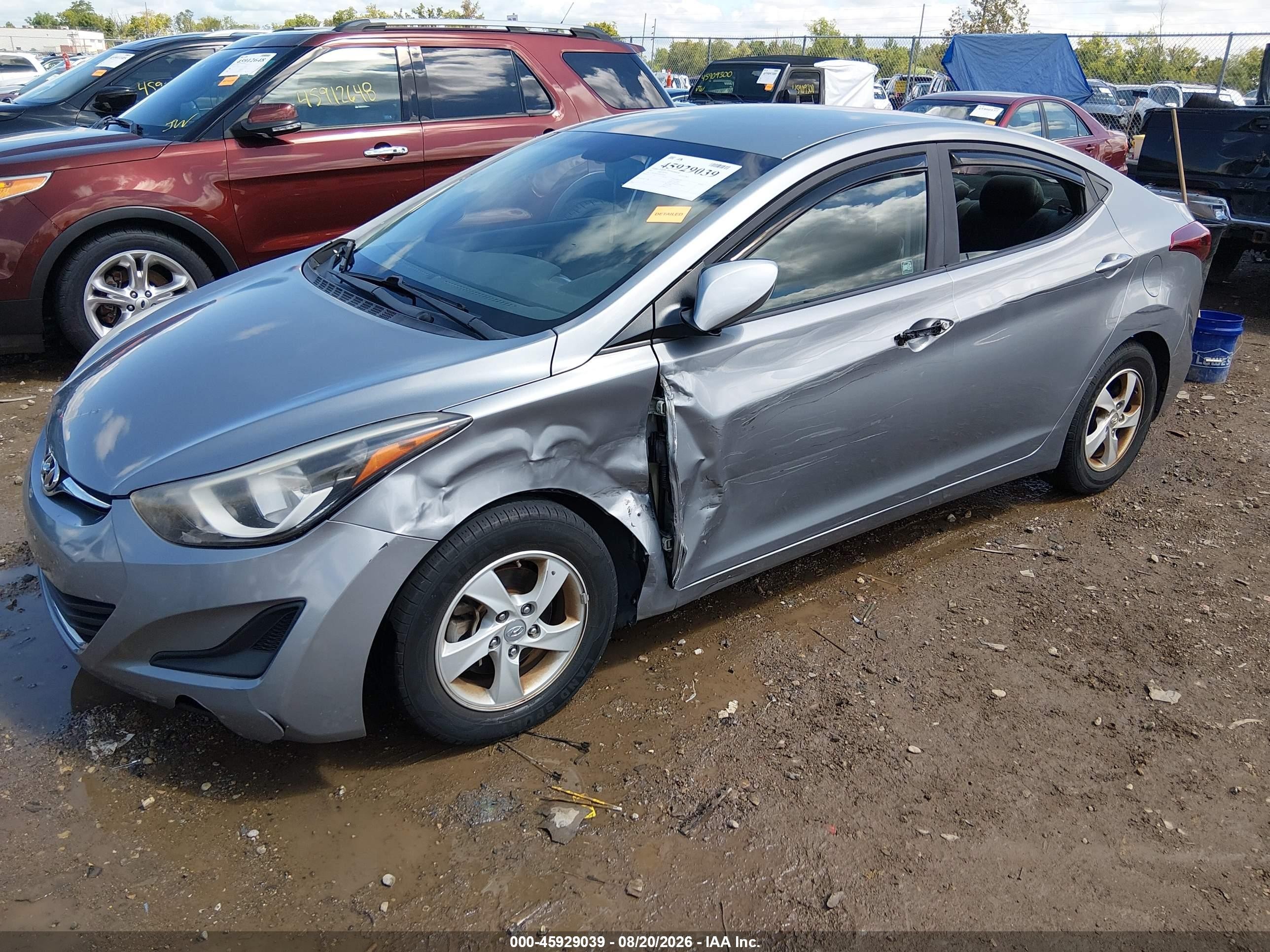 2015 Hyundai Elantra Se Серый vin: KMHDH4AE0FU329581