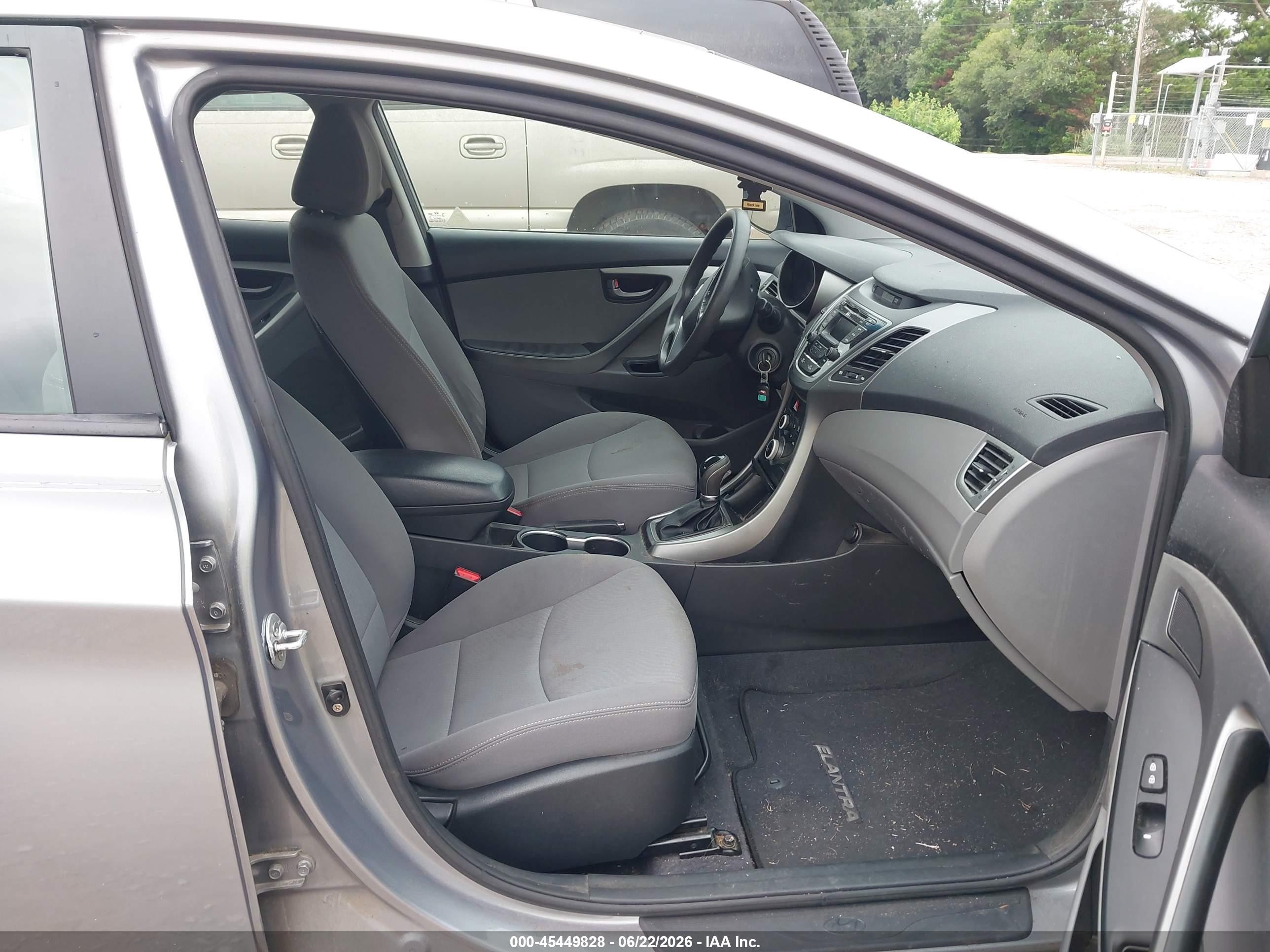 2015 Hyundai Elantra Se Gray vin: KMHDH4AE0FU359146
