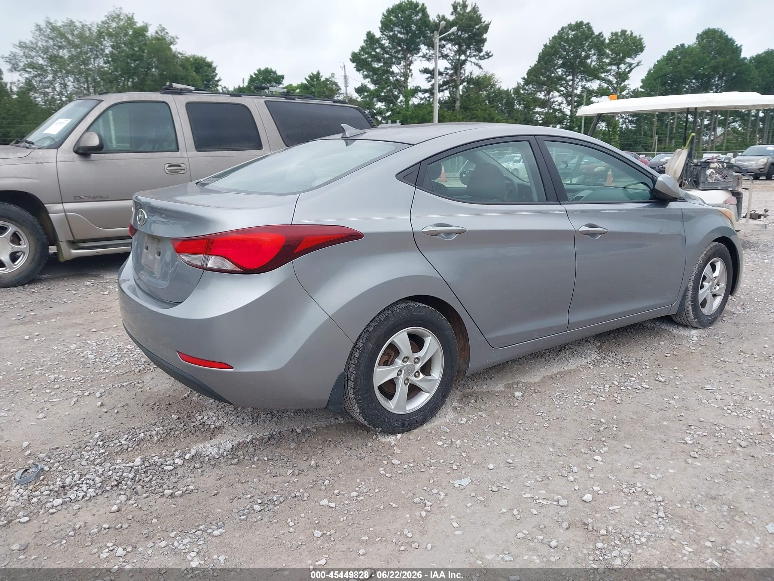 2015 Hyundai Elantra Se Gray vin: KMHDH4AE0FU359146