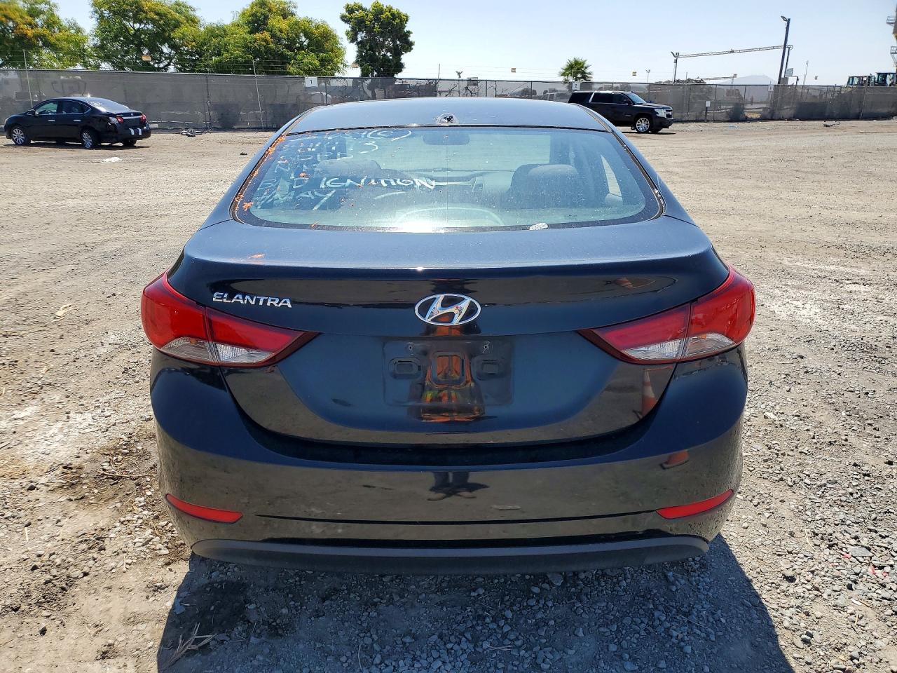 2015 Hyundai Elantra Se Black vin: KMHDH4AE0FU362421