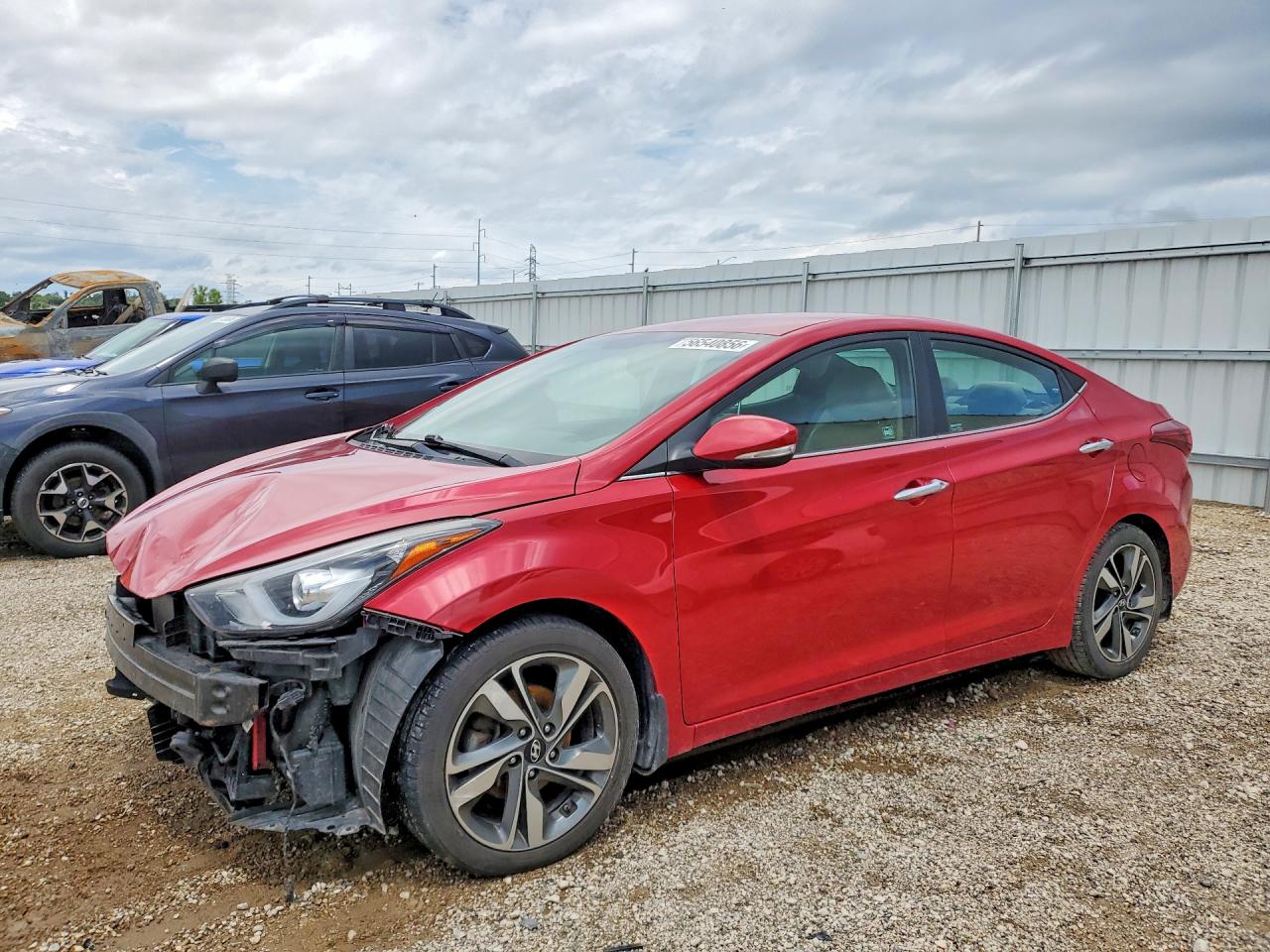 2015 Hyundai Elantra Limited Red vin: KMHDH4AE0FU393703
