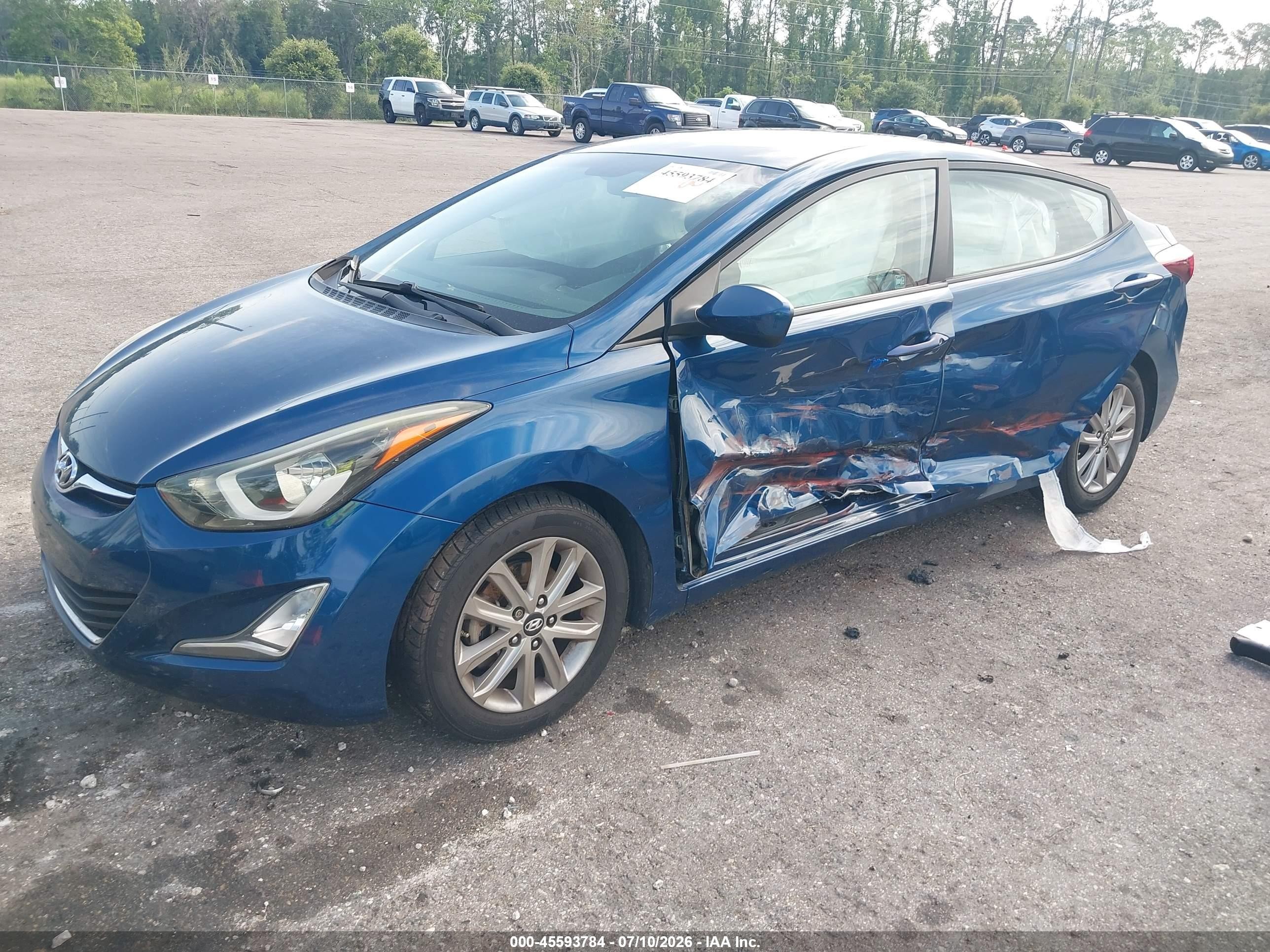 2015 Hyundai Elantra Se Blue vin: KMHDH4AE0FU456931