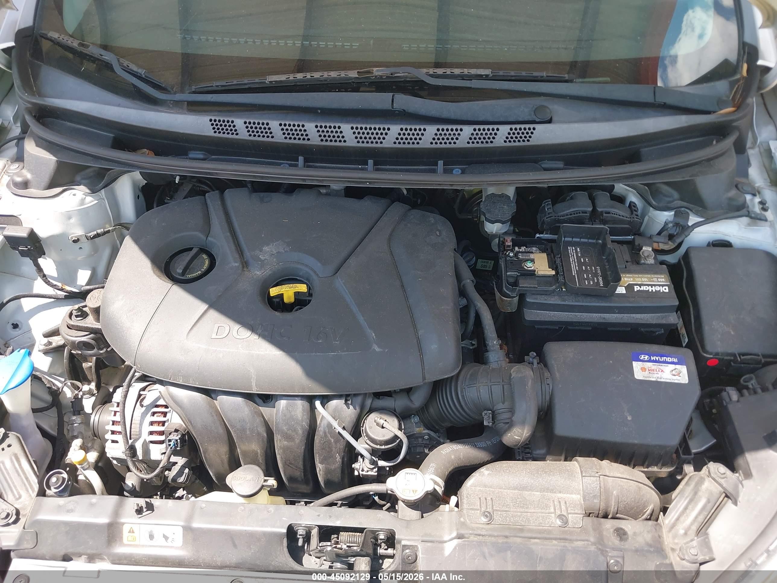 2016 Hyundai Elantra Se Silver vin: KMHDH4AE0GU512206