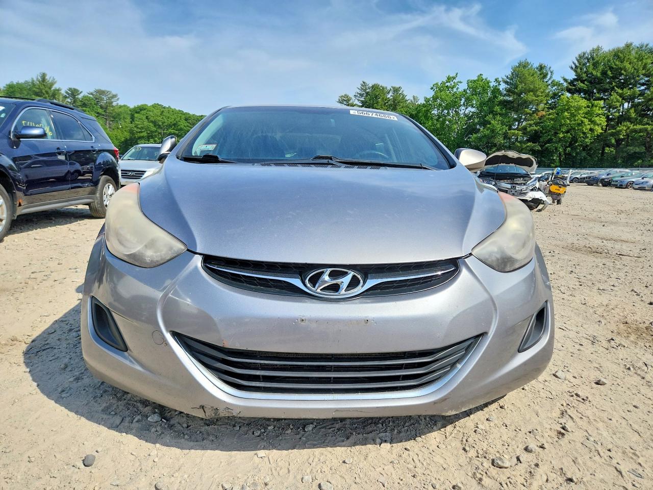2011 Hyundai Elantra Gls Gray vin: KMHDH4AE1BU080573