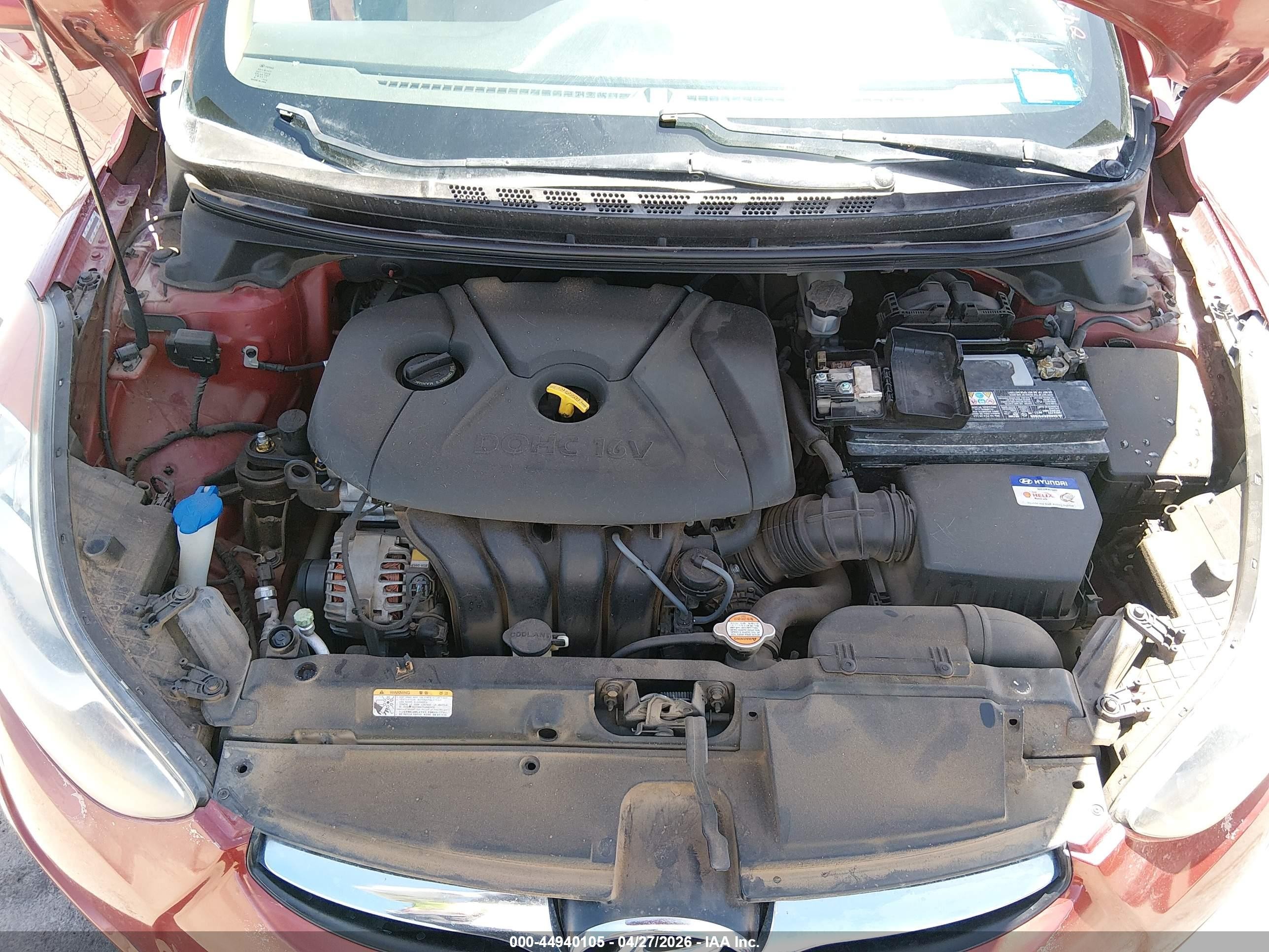 2011 Hyundai Elantra Gls (ulsan Plant) Red vin: KMHDH4AE1BU092223