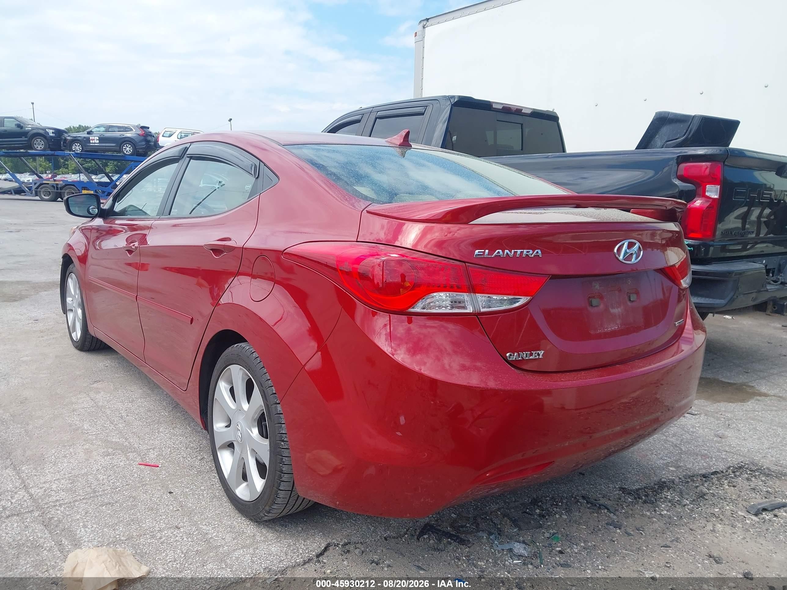 2011 Hyundai Elantra Limited (ulsan Plant) Red vin: KMHDH4AE1BU092528