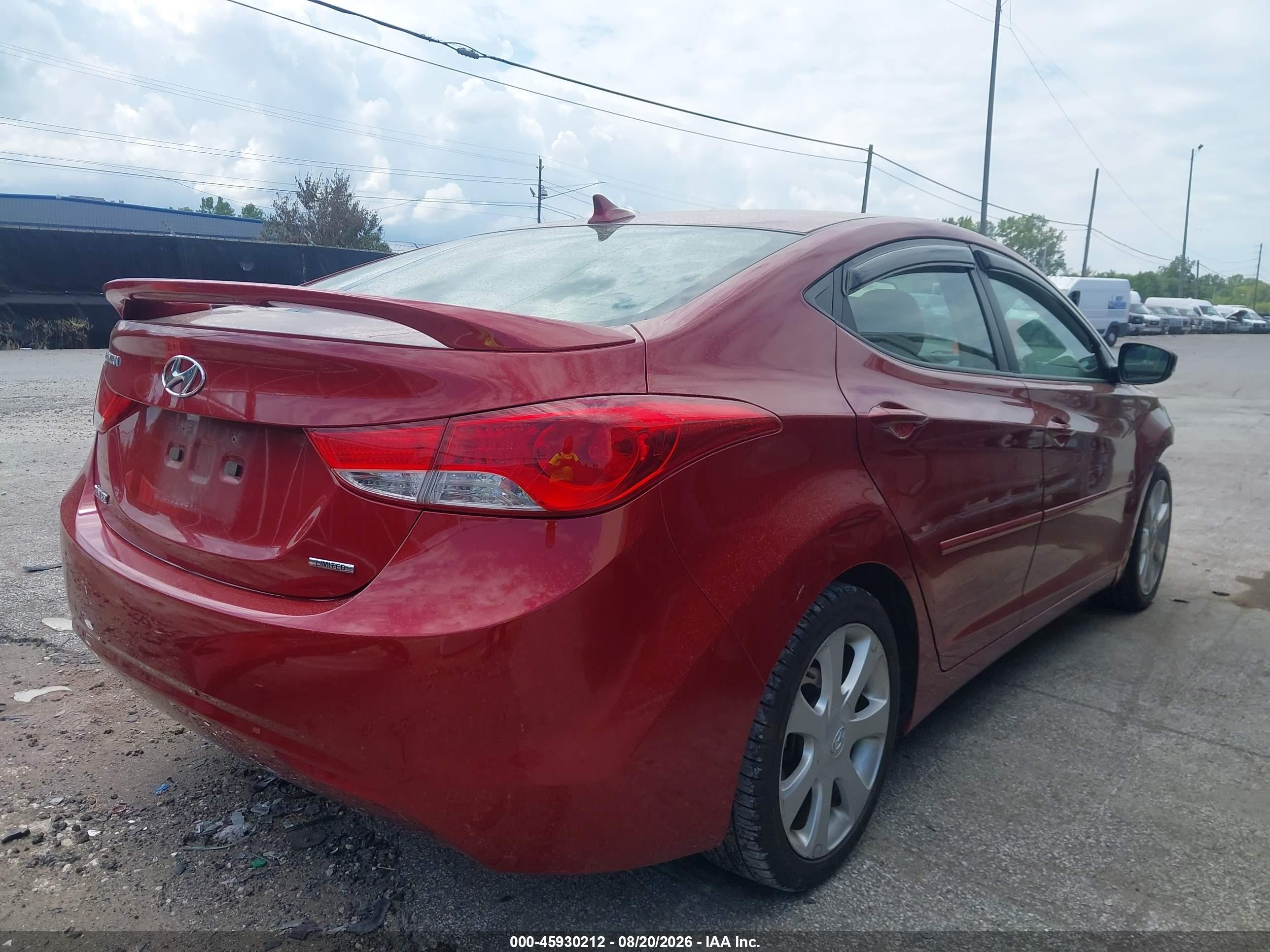 2011 Hyundai Elantra Limited (ulsan Plant) Red vin: KMHDH4AE1BU092528