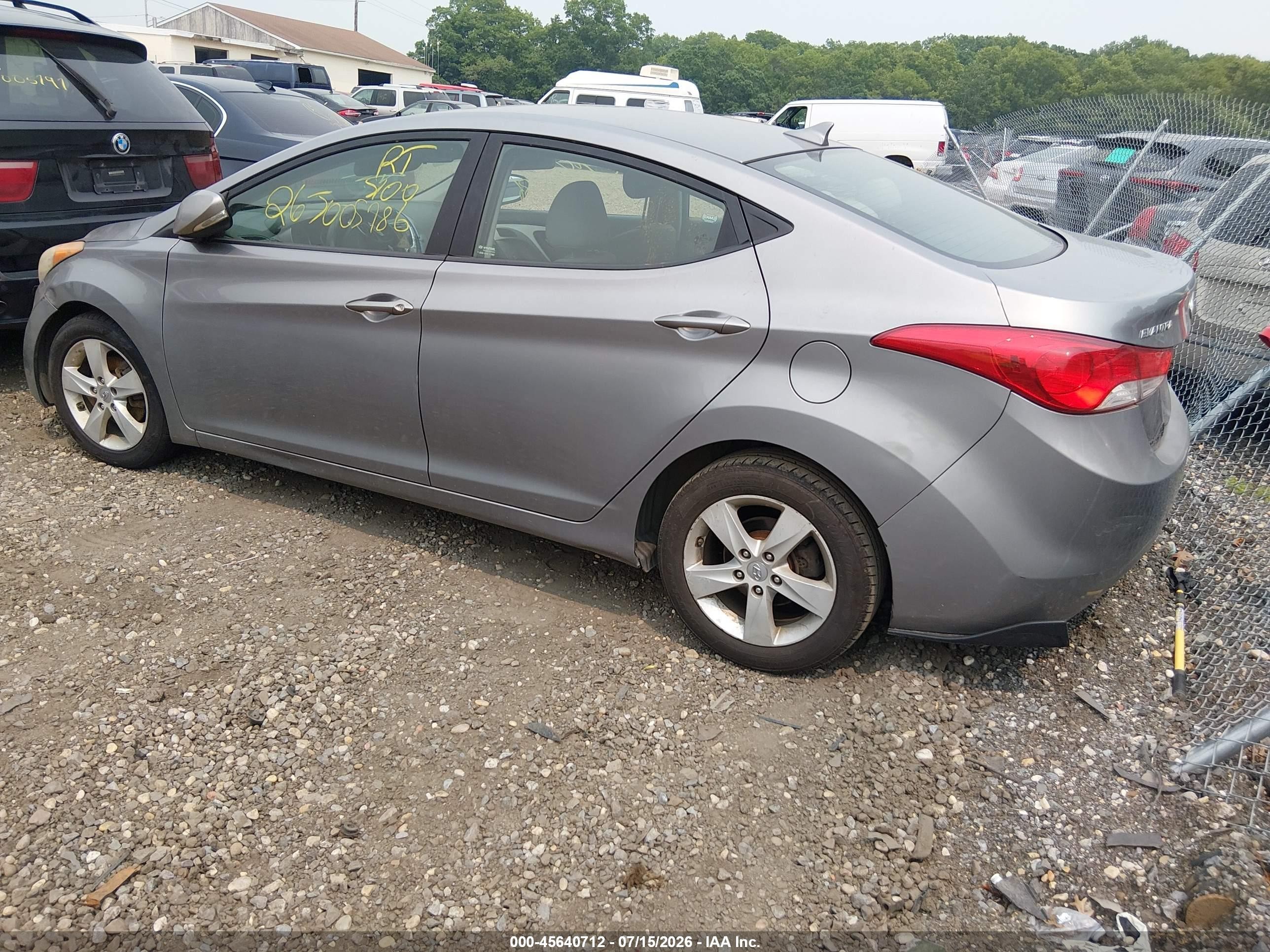 2011 Hyundai Elantra Gls (ulsan Plant) Gray vin: KMHDH4AE1BU102832