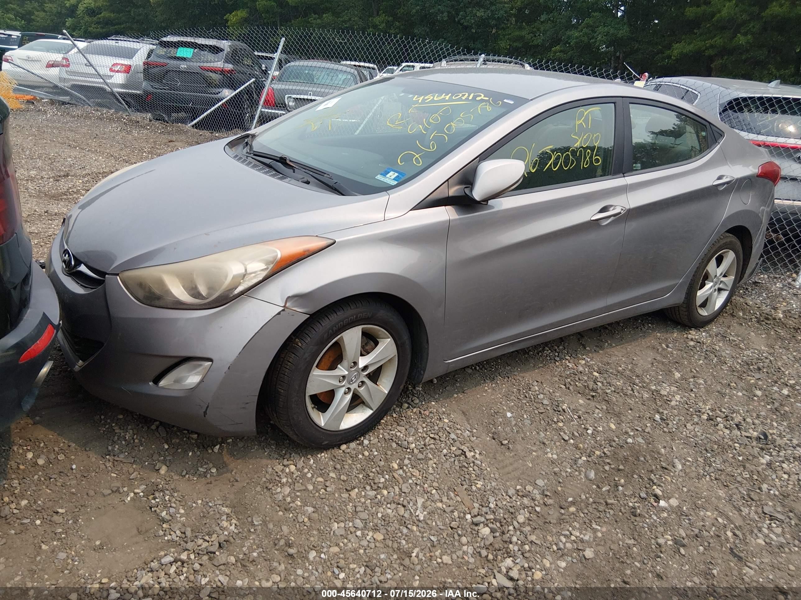 2011 Hyundai Elantra Gls (ulsan Plant) Gray vin: KMHDH4AE1BU102832
