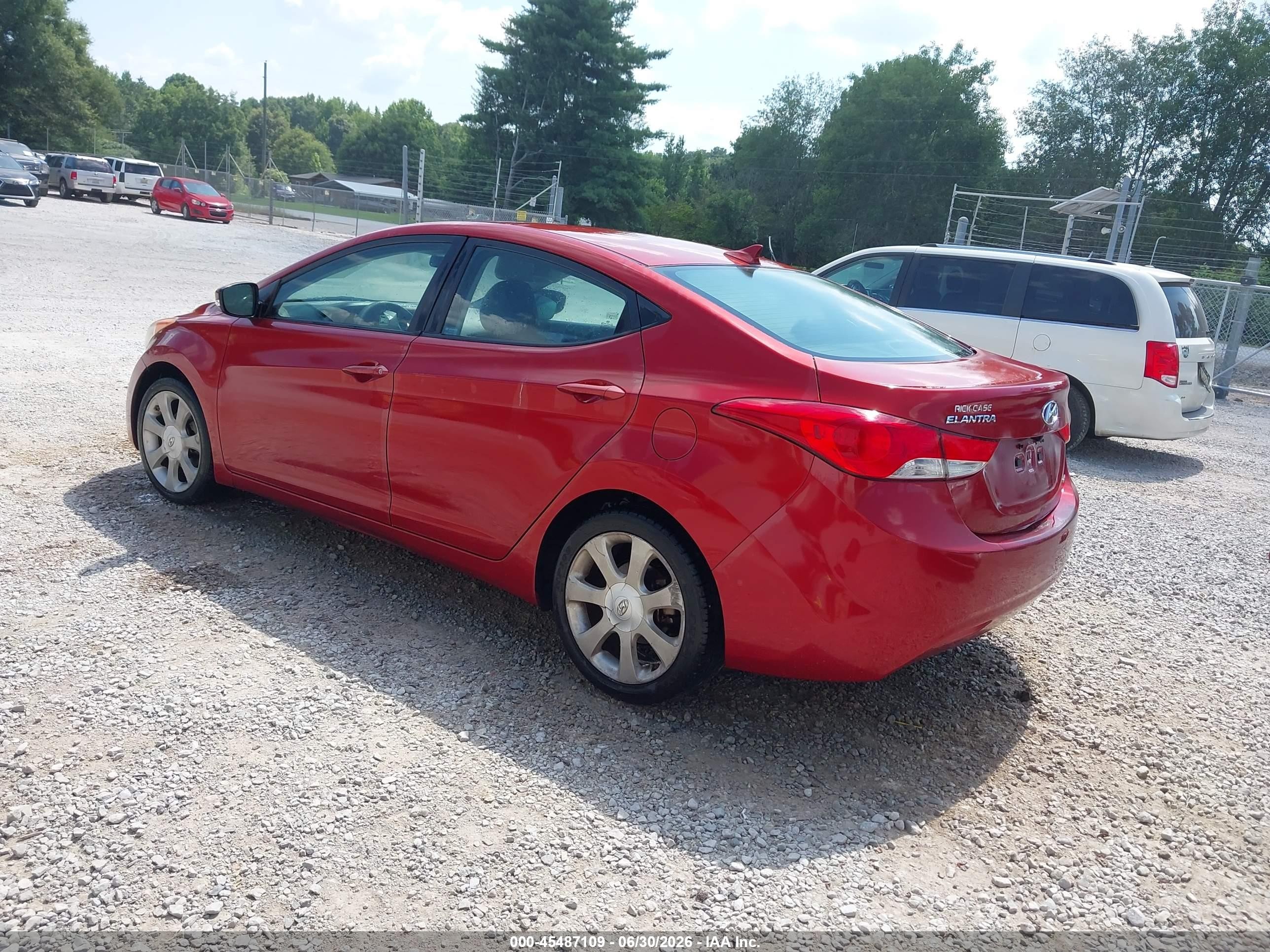 2011 Hyundai Elantra Limited (ulsan Plant) Красный vin: KMHDH4AE1BU108601