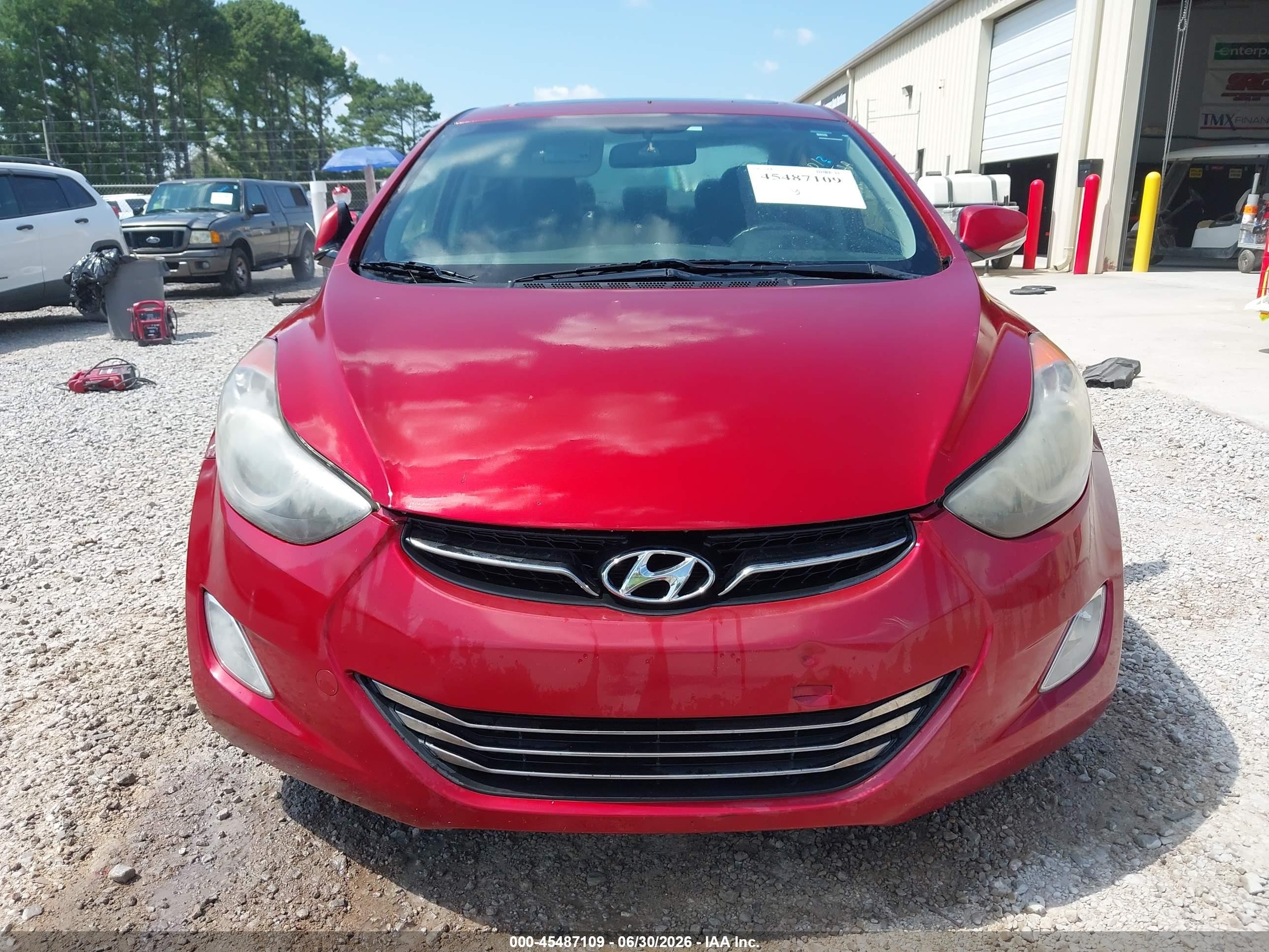 2011 Hyundai Elantra Limited (ulsan Plant) Красный vin: KMHDH4AE1BU108601