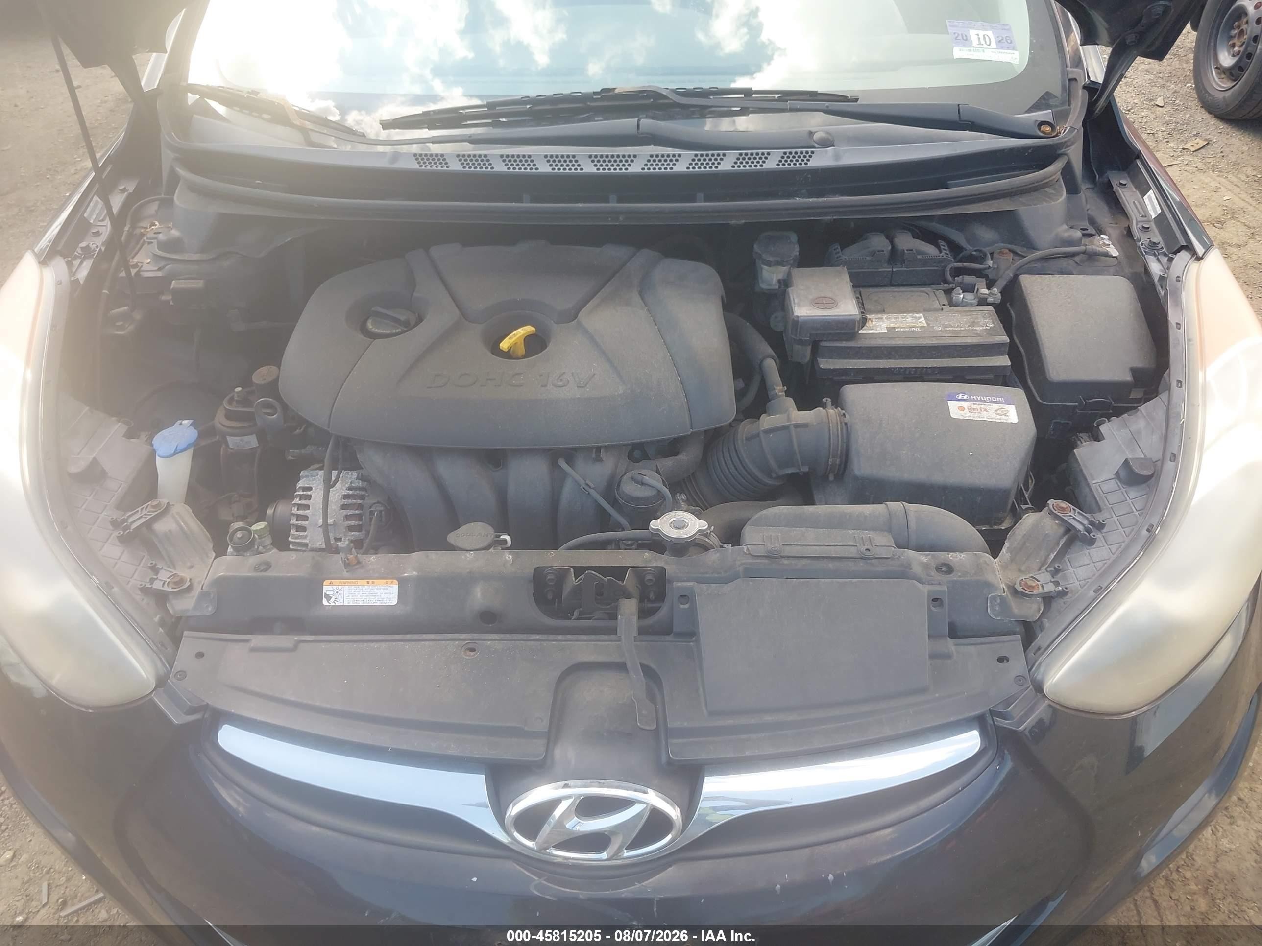 2011 Hyundai Elantra Gls (ulsan Plant) Black vin: KMHDH4AE1BU108825